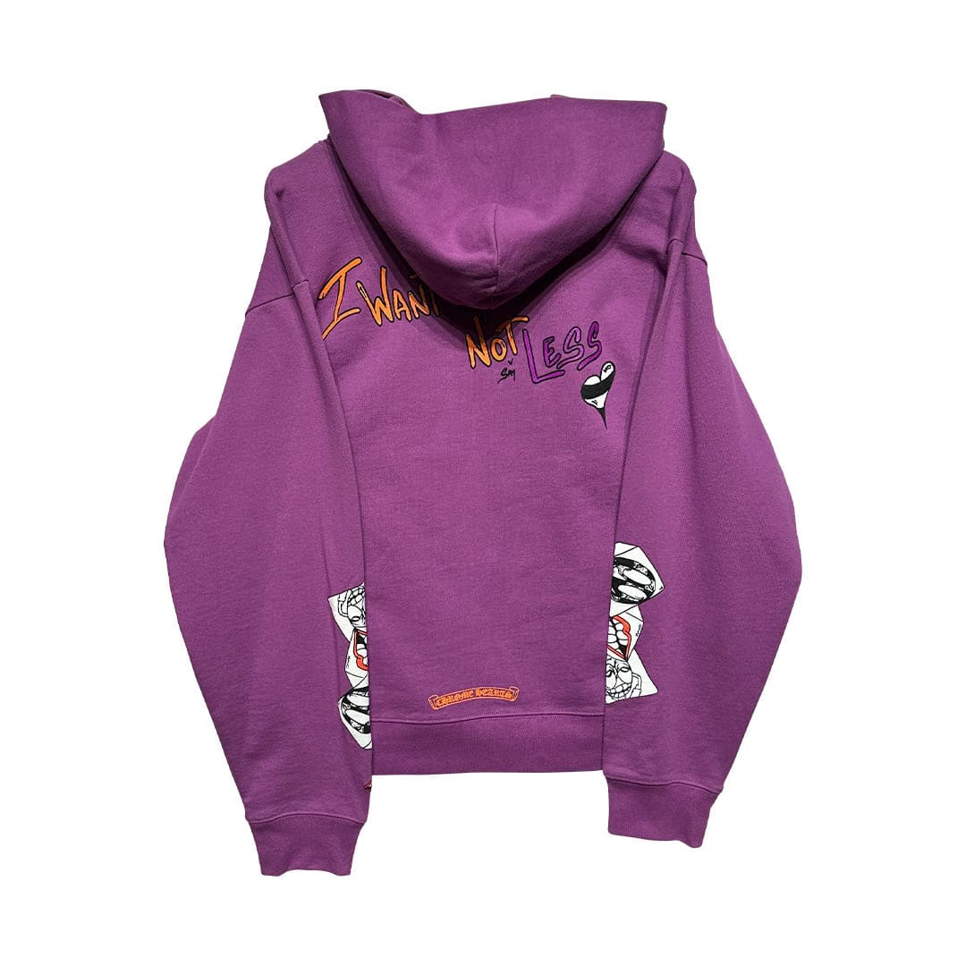 Chrome hearts Matty Boy I Want More Not Less Crewneck Hoodie Purple