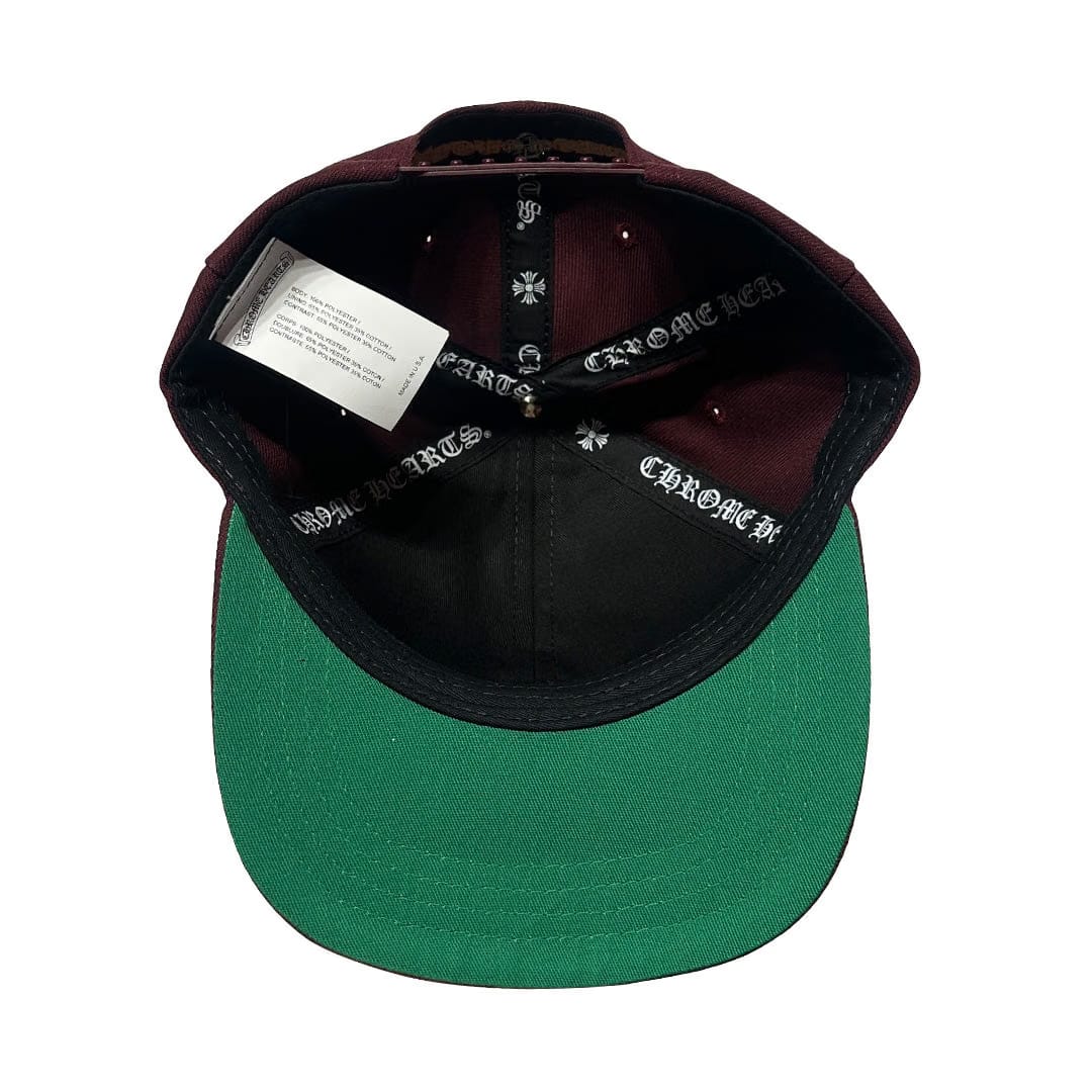 Chrome Hearts Baseball Trucker Hat Burgundy Gold