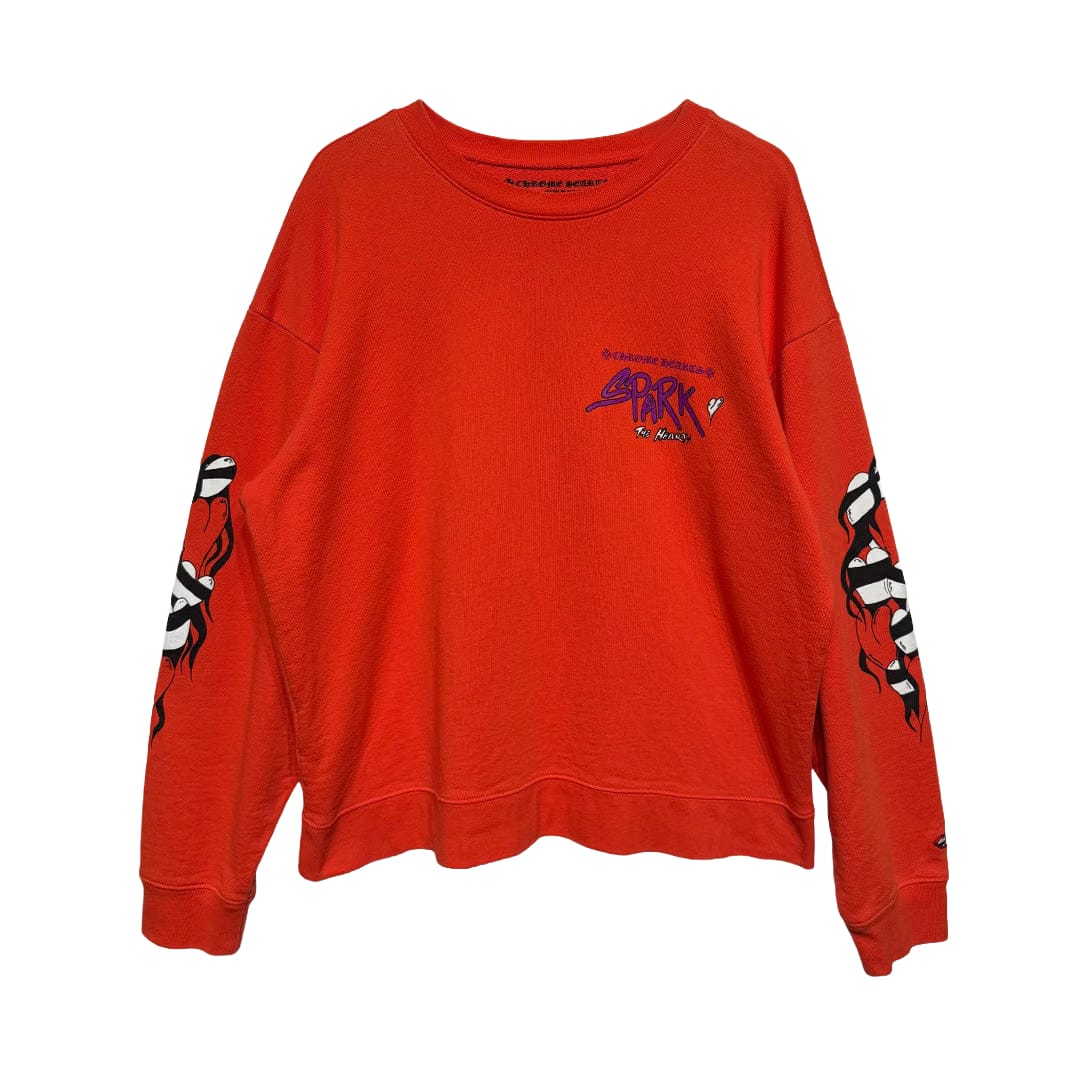 Chrome Hearts Matty Boy "Sadistic Lipstick" Crewneck Sweatshirt Orange
