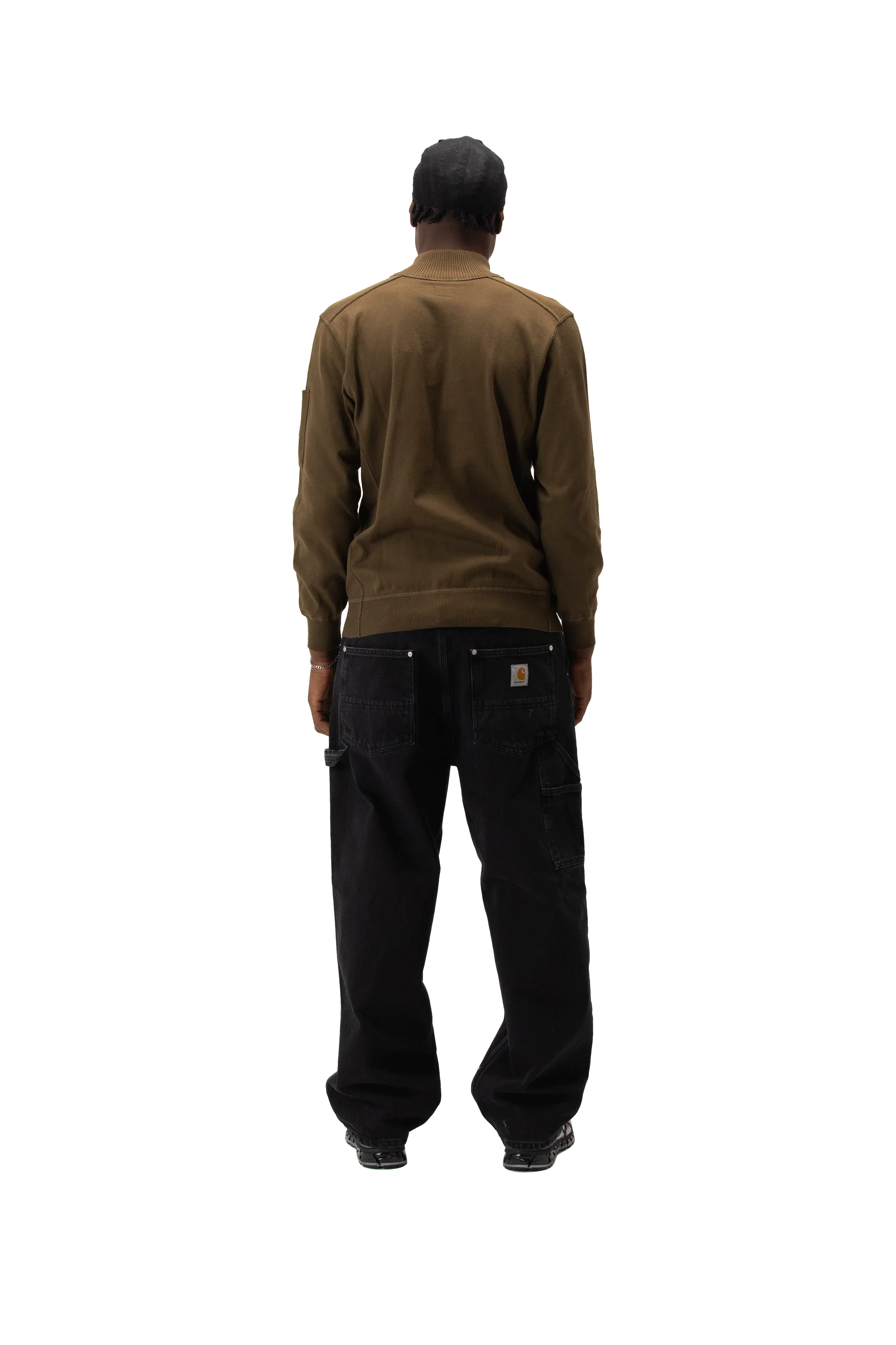 C.P. Company Cotton Sea Island Half Zip Lens Sweater