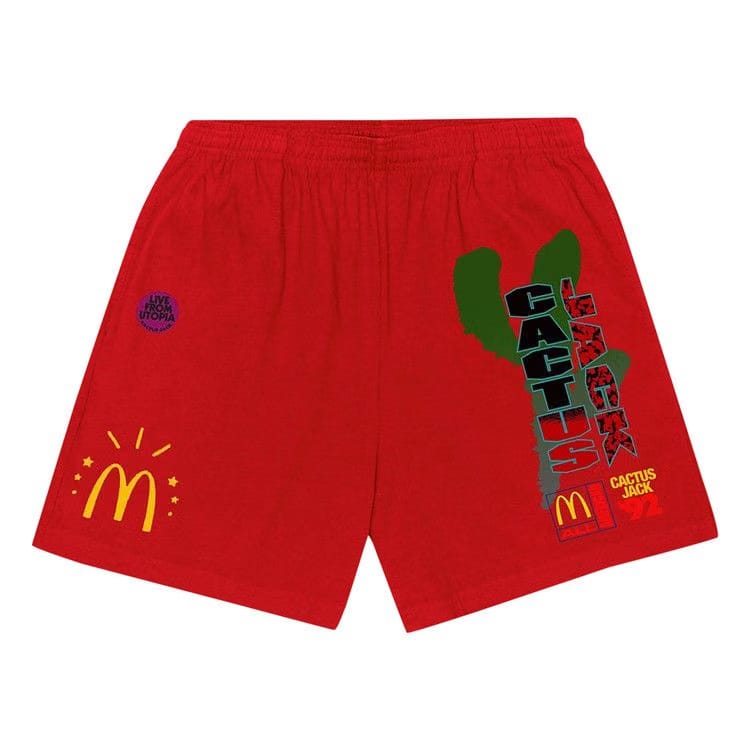 Cactus Jack by Travis Scott x McDonald's All American '92 Shorts Red
