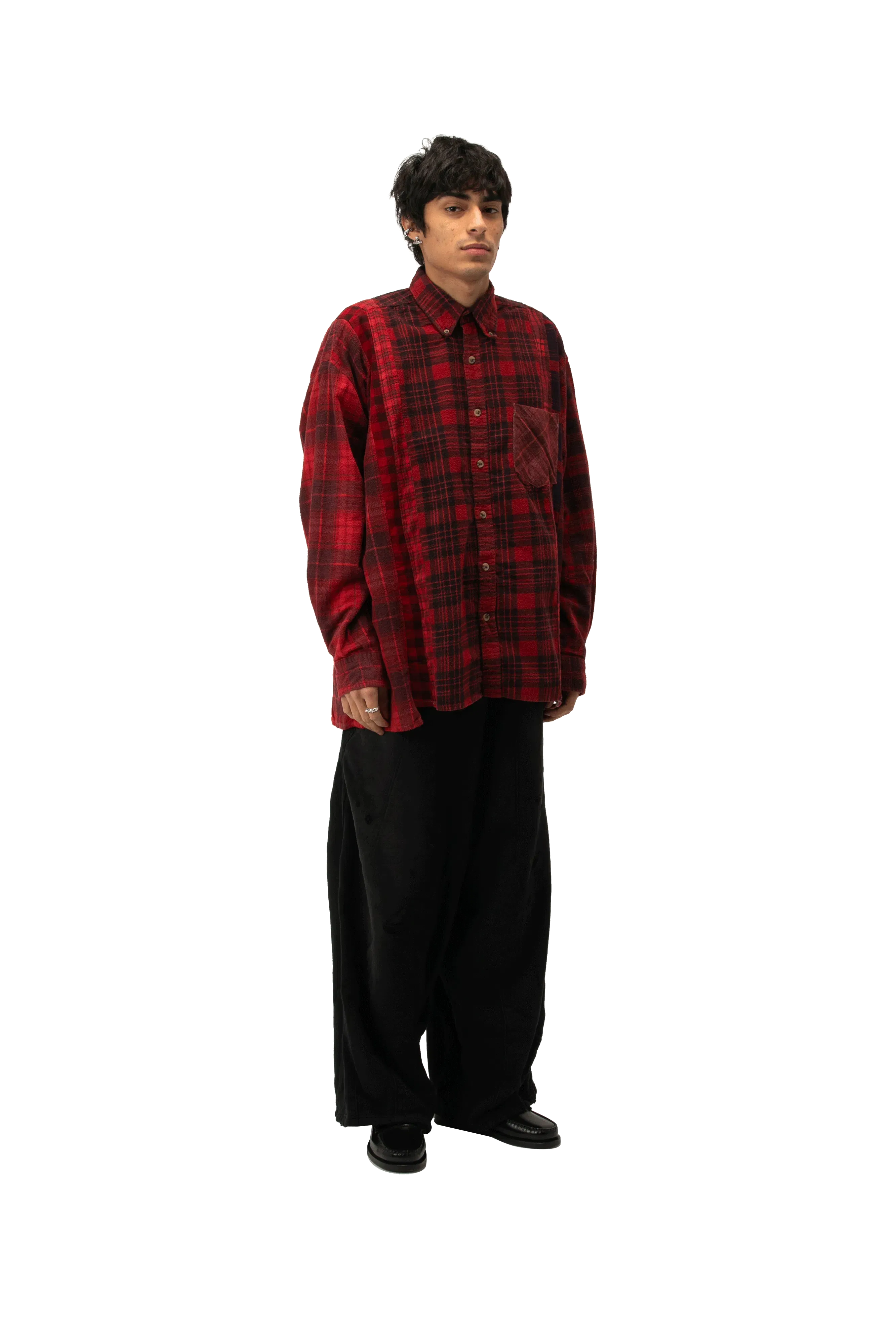 Needles Flannel Shirt -> 7 Cuts Wilde Shirt / Over Dye