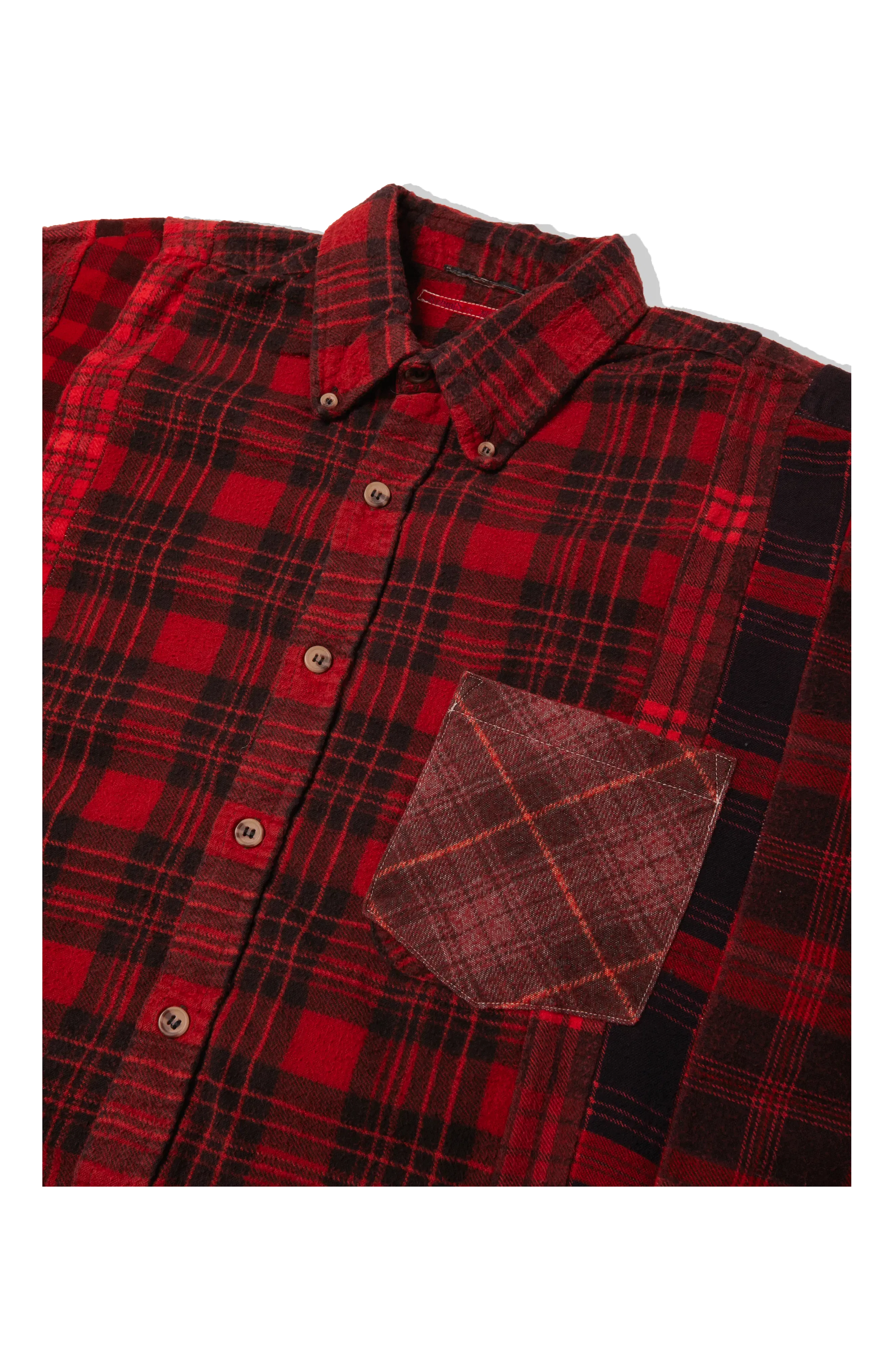 Needles Flannel Shirt -> 7 Cuts Wilde Shirt / Over Dye