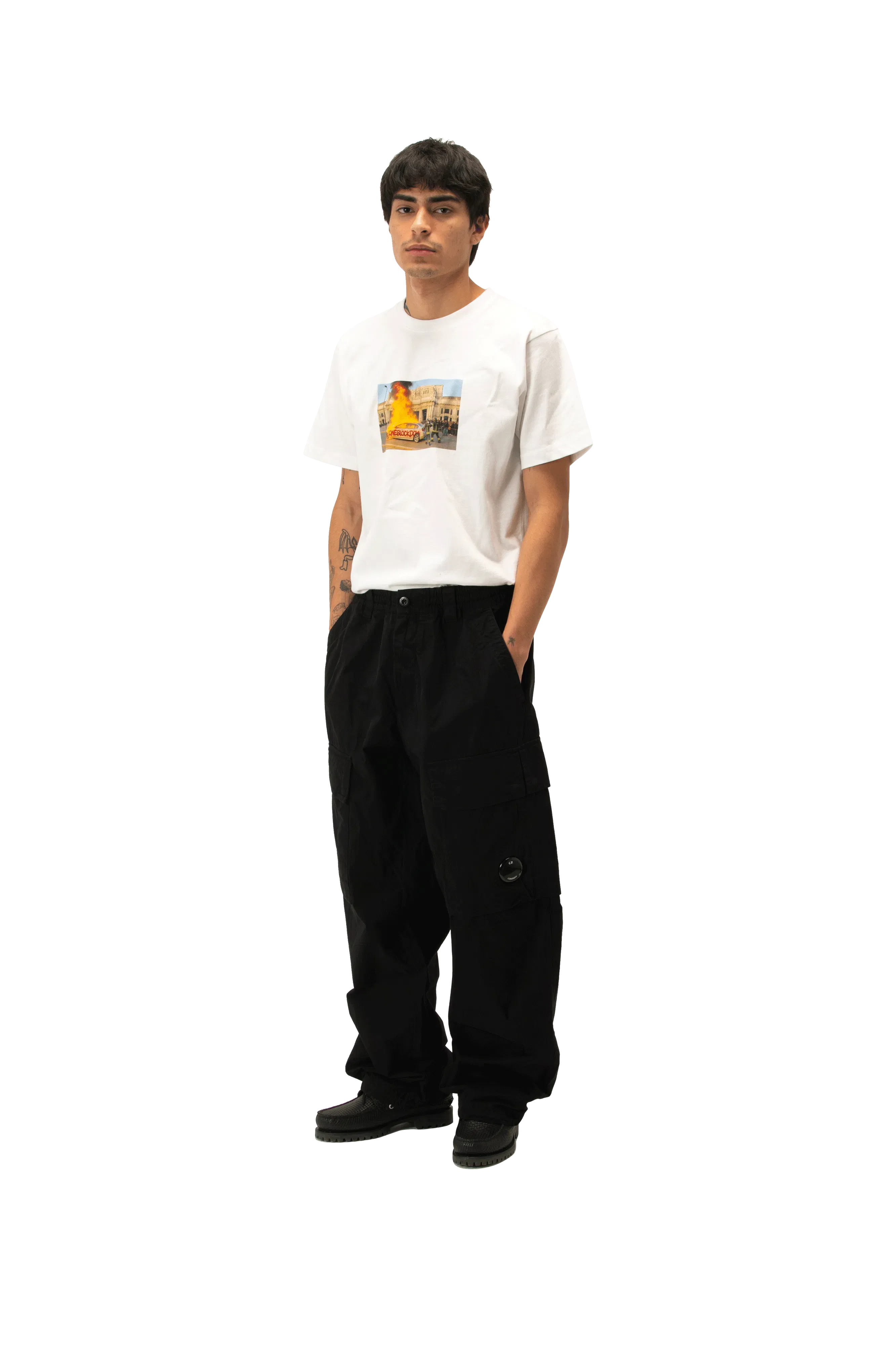 C.P. Company Cargo Pant in Microreps Peached