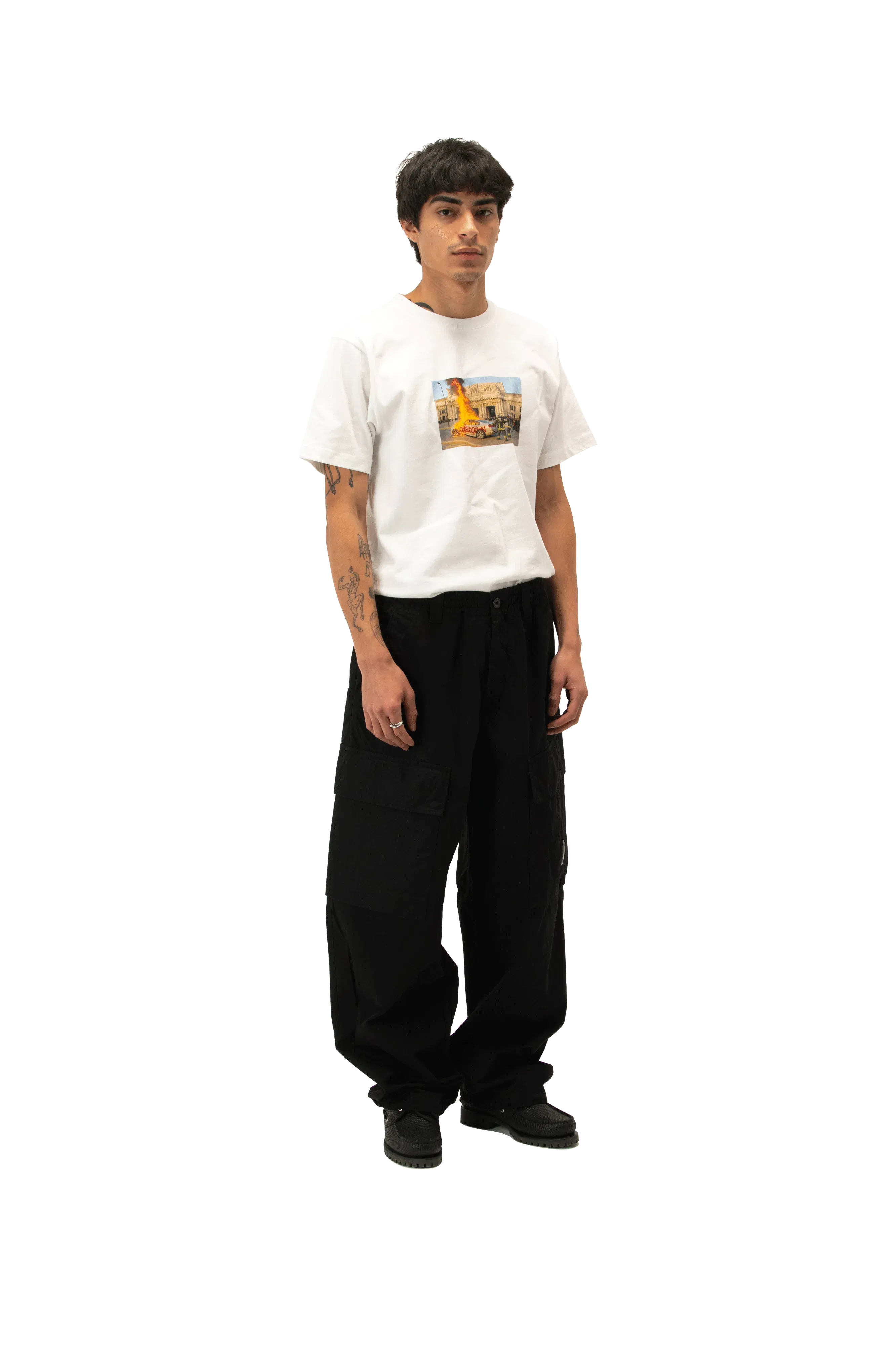 C.P. Company Cargo Pant in Microreps Peached