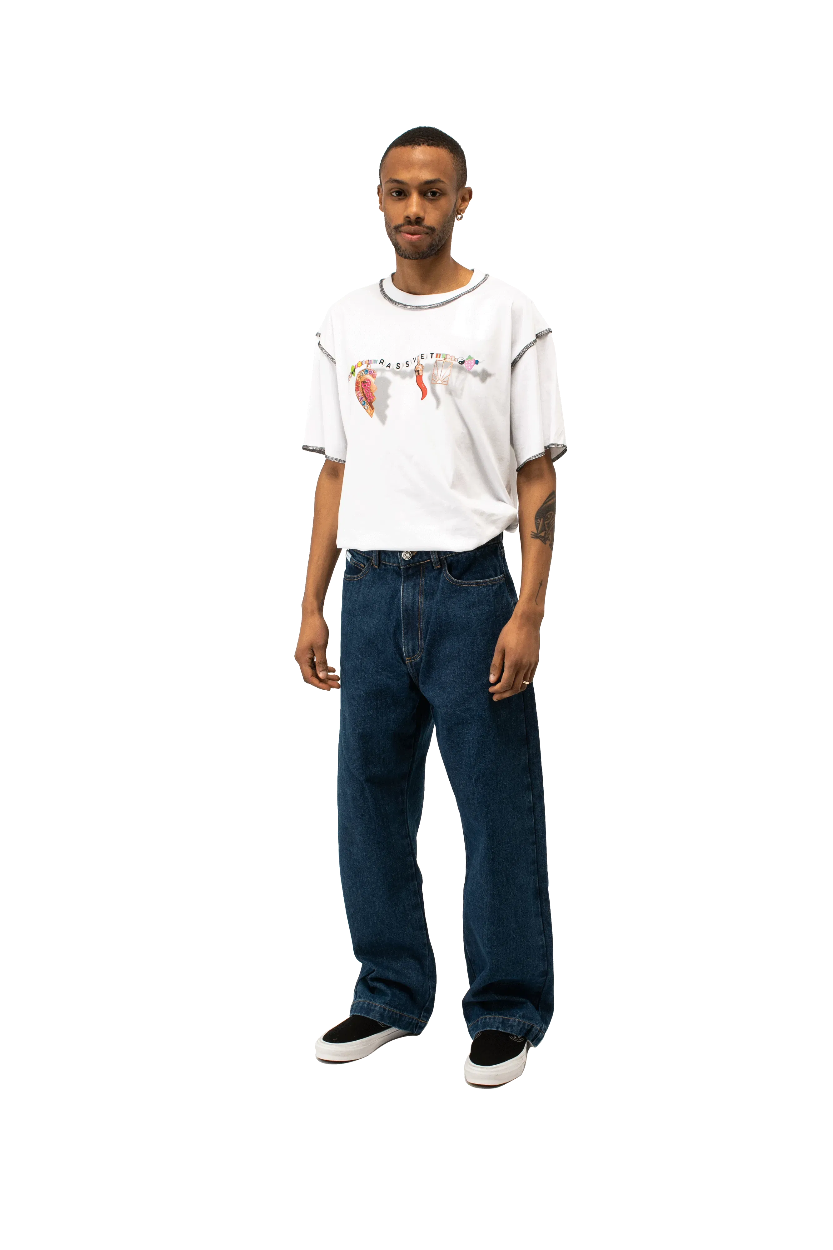 RASSVET Typo Classic Denim Trousers Woven