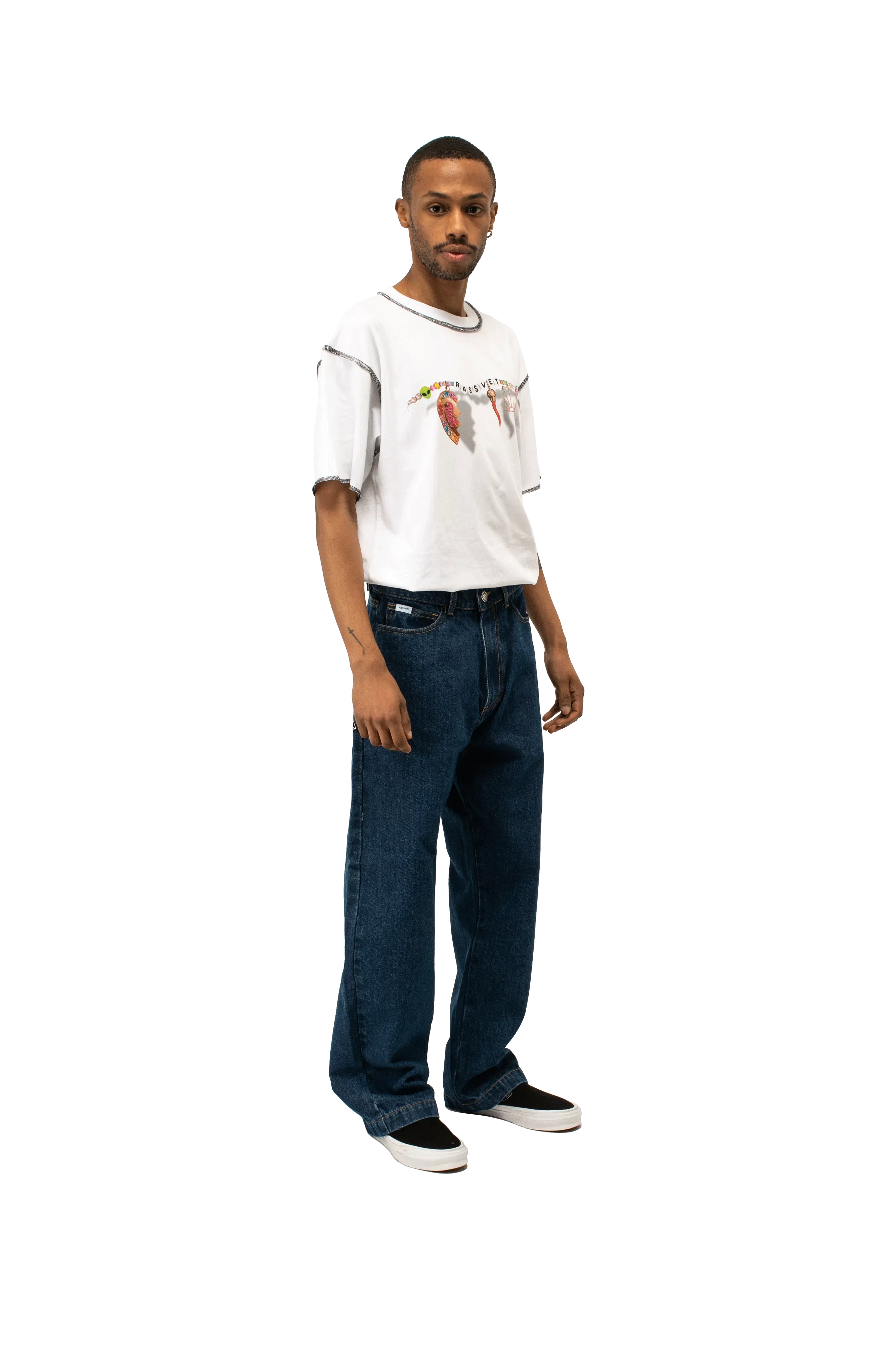 RASSVET Typo Classic Denim Trousers Woven