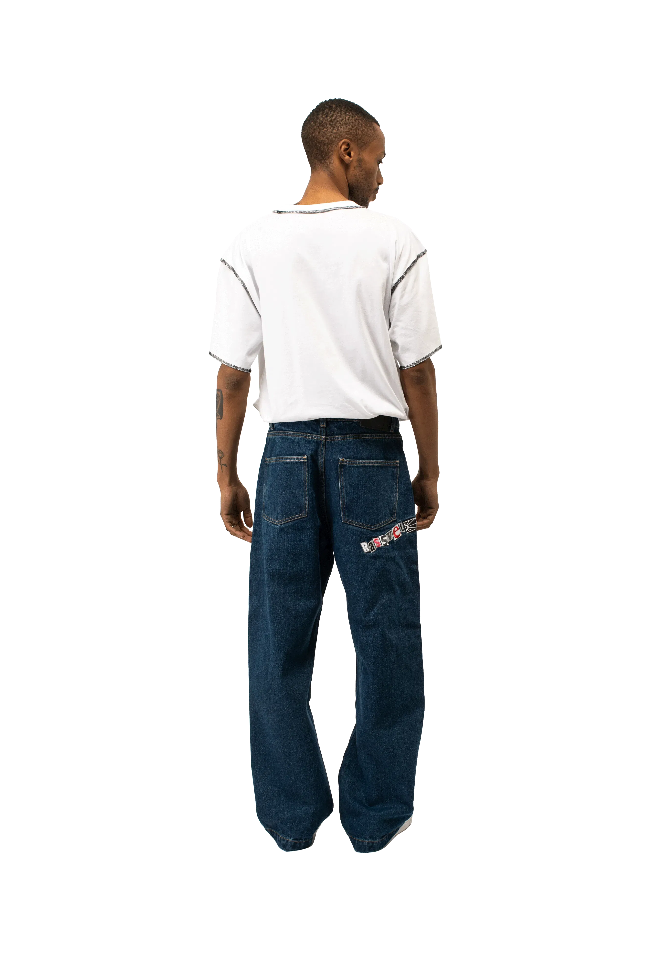 RASSVET Typo Classic Denim Trousers Woven