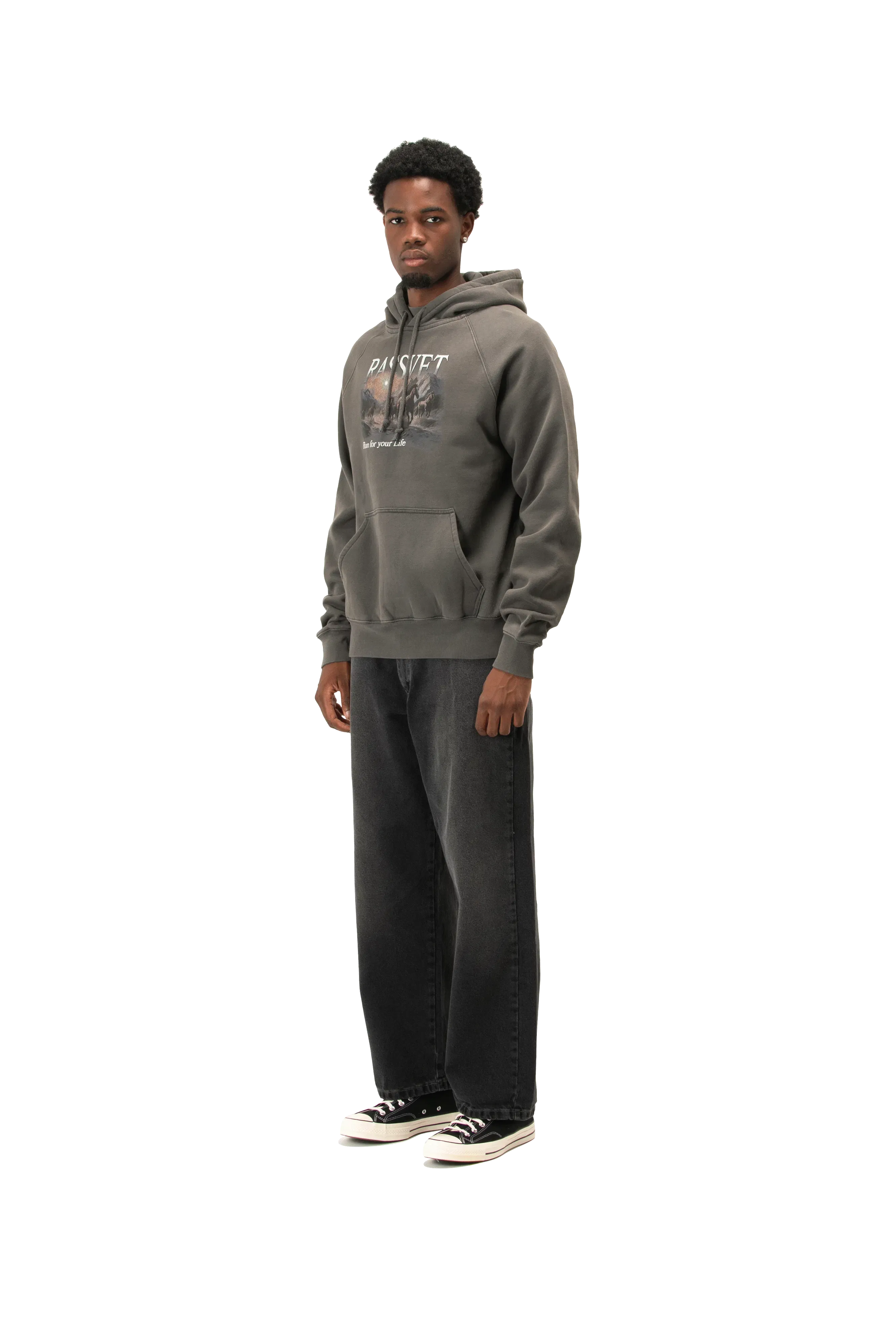 RASSVET Horses Raglan Hoodie Knit