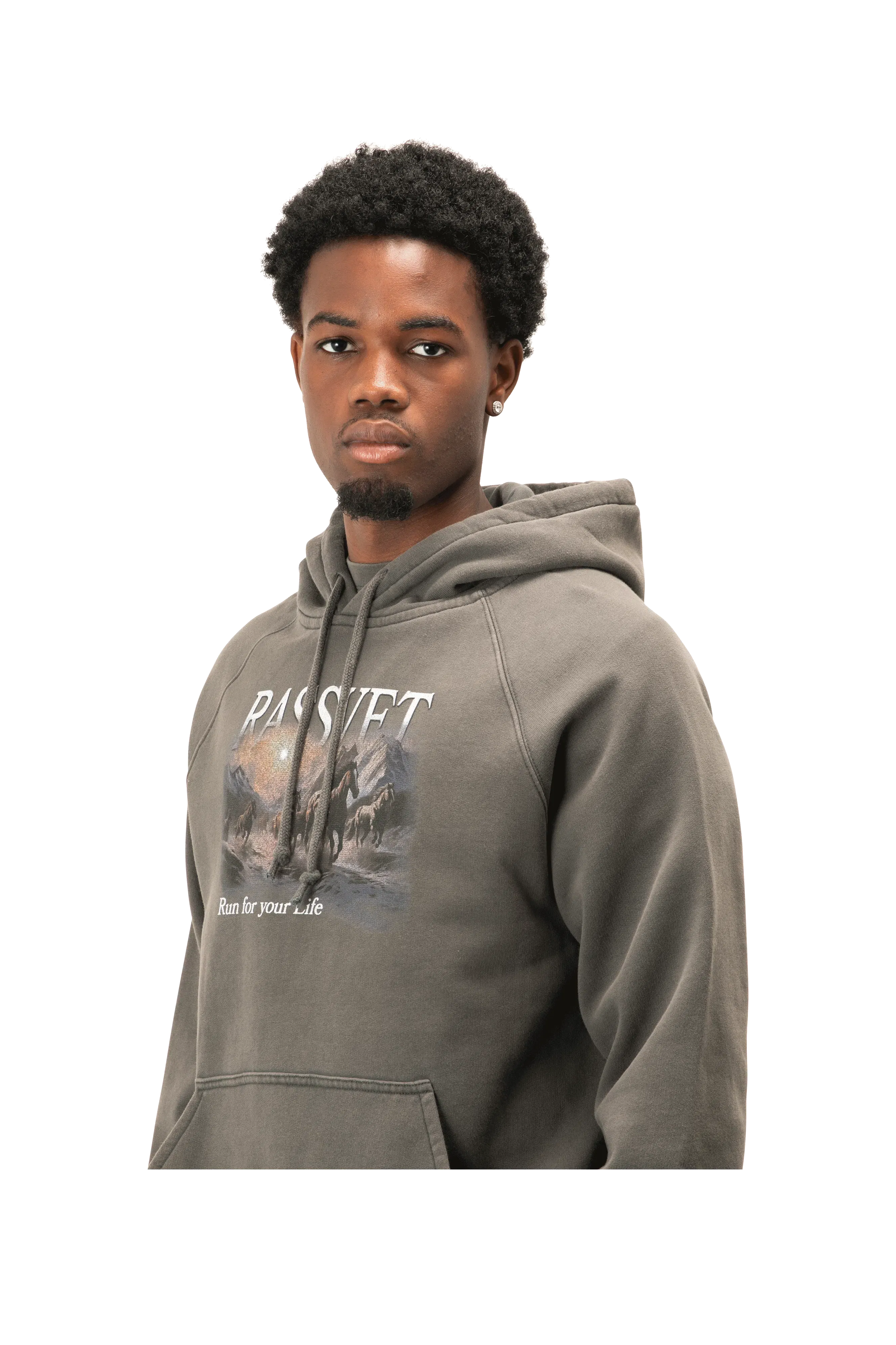 RASSVET Horses Raglan Hoodie Knit