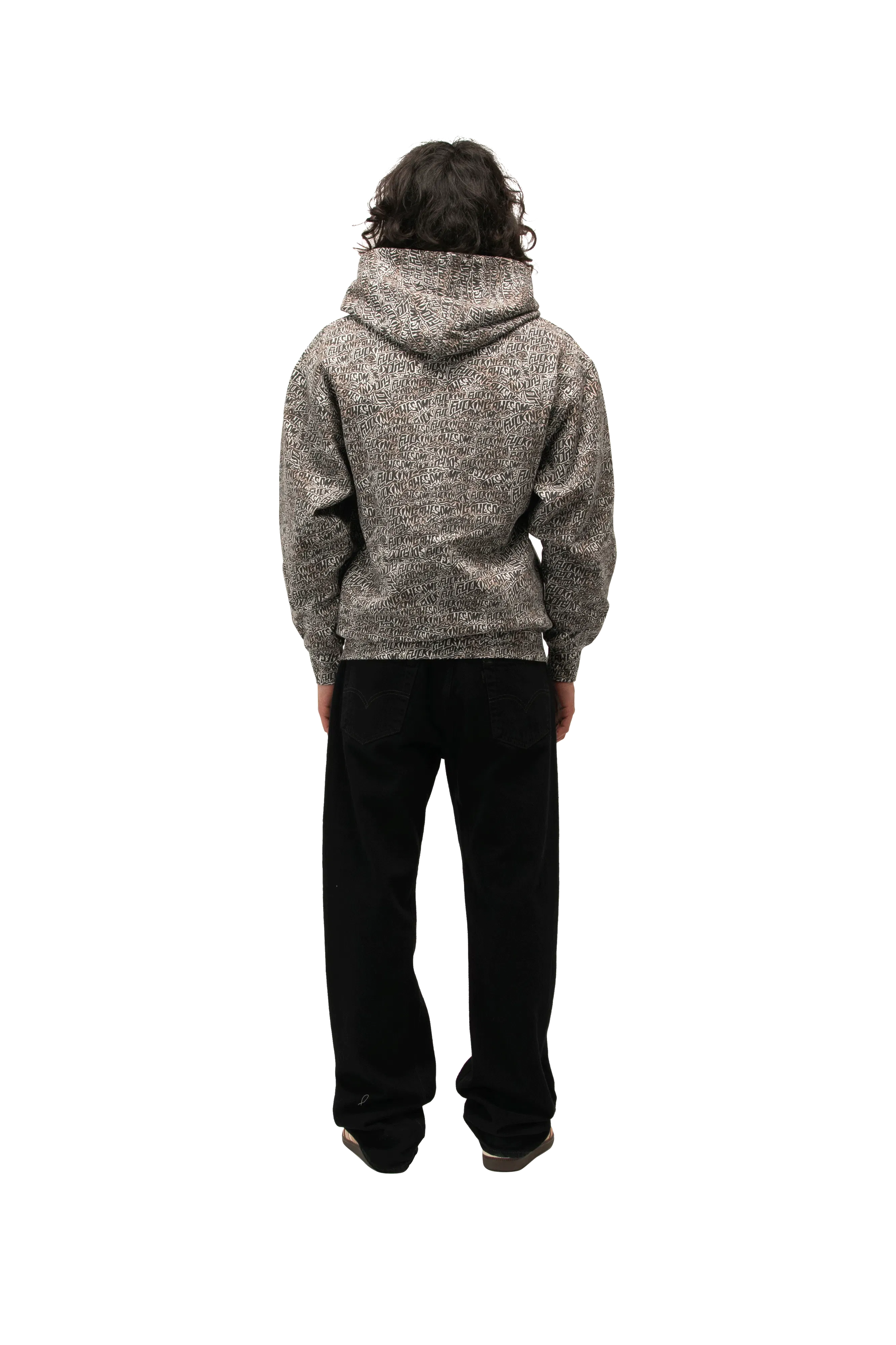 Fucking Awesome Burnt Sticker Stamp Zipped Hoodie