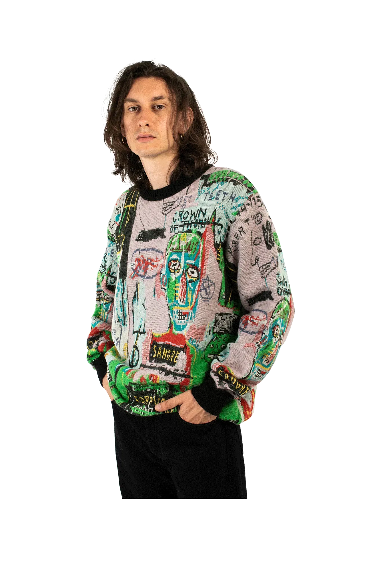 Wacko Maria Jean Michel Basquiat Cardigan