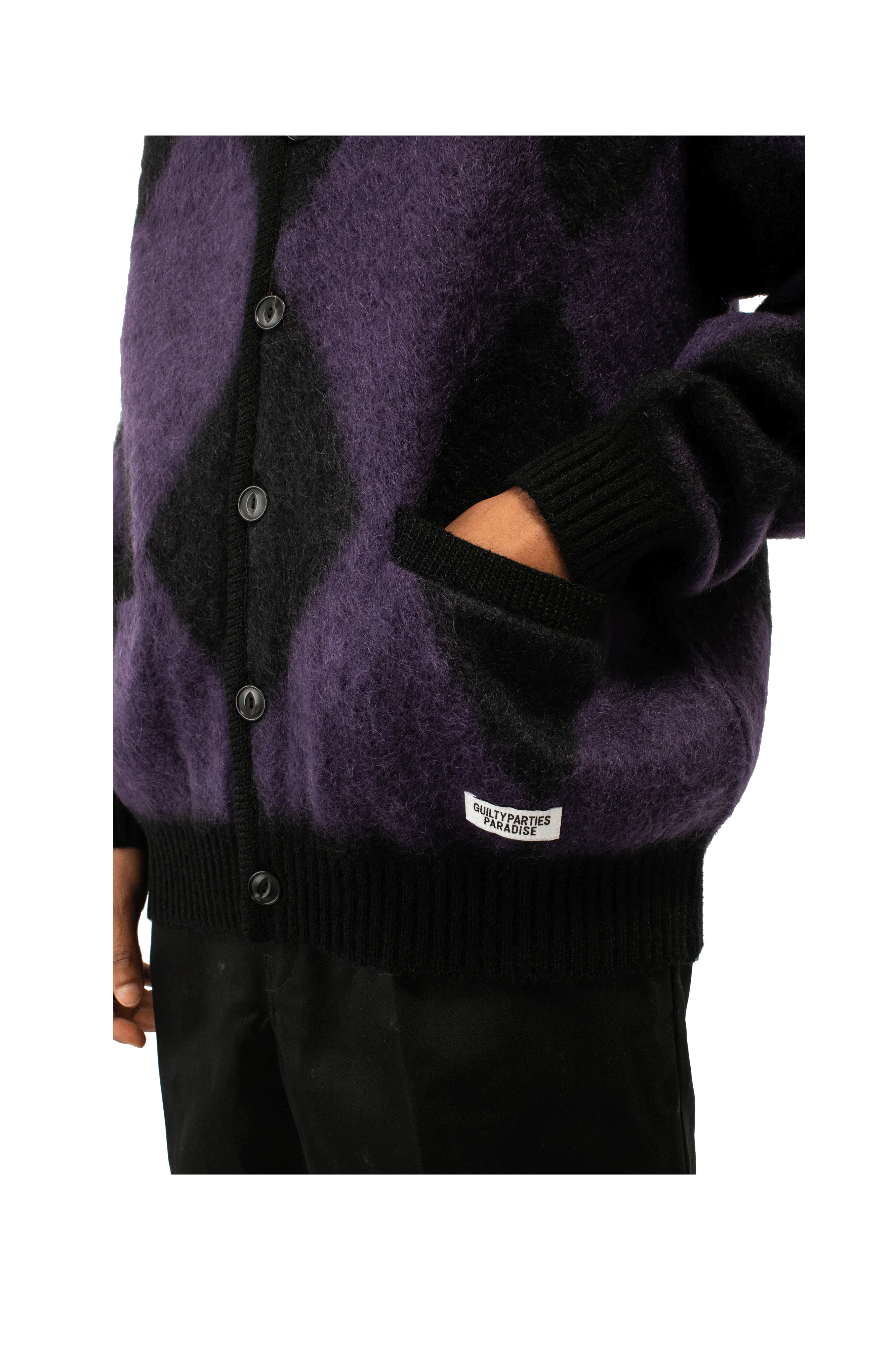 Wacko Maria Diamond Mohair Cardigan