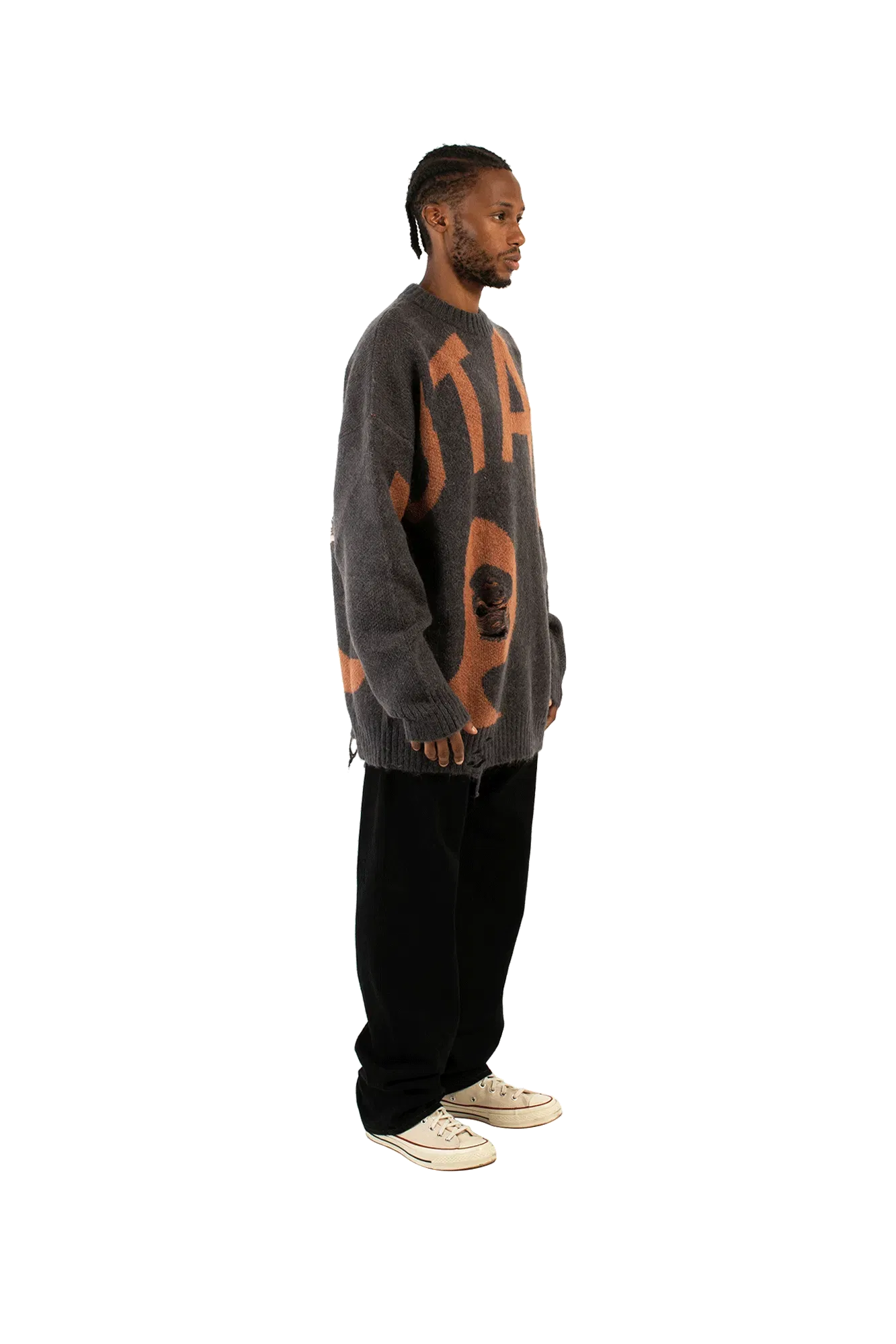 P.A.M. Mutate Distressed Creneck Sweater