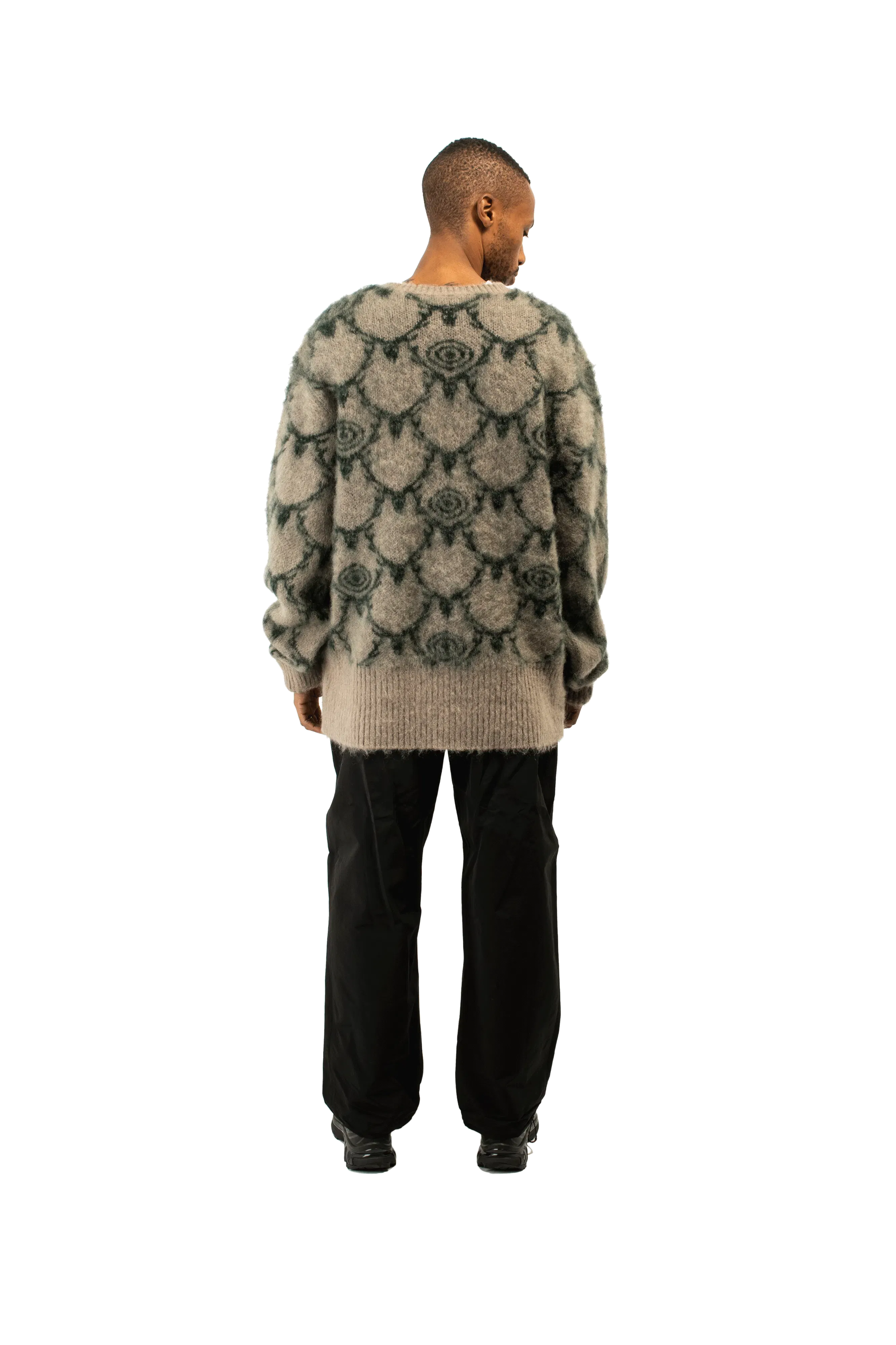 SOUTH2 WEST8 Skull&Target Loose Fit V Neck Sweater