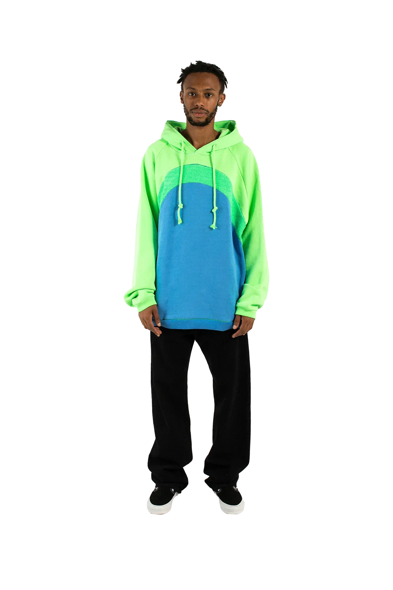 ERL Rainbow Hooded Knit Sweater