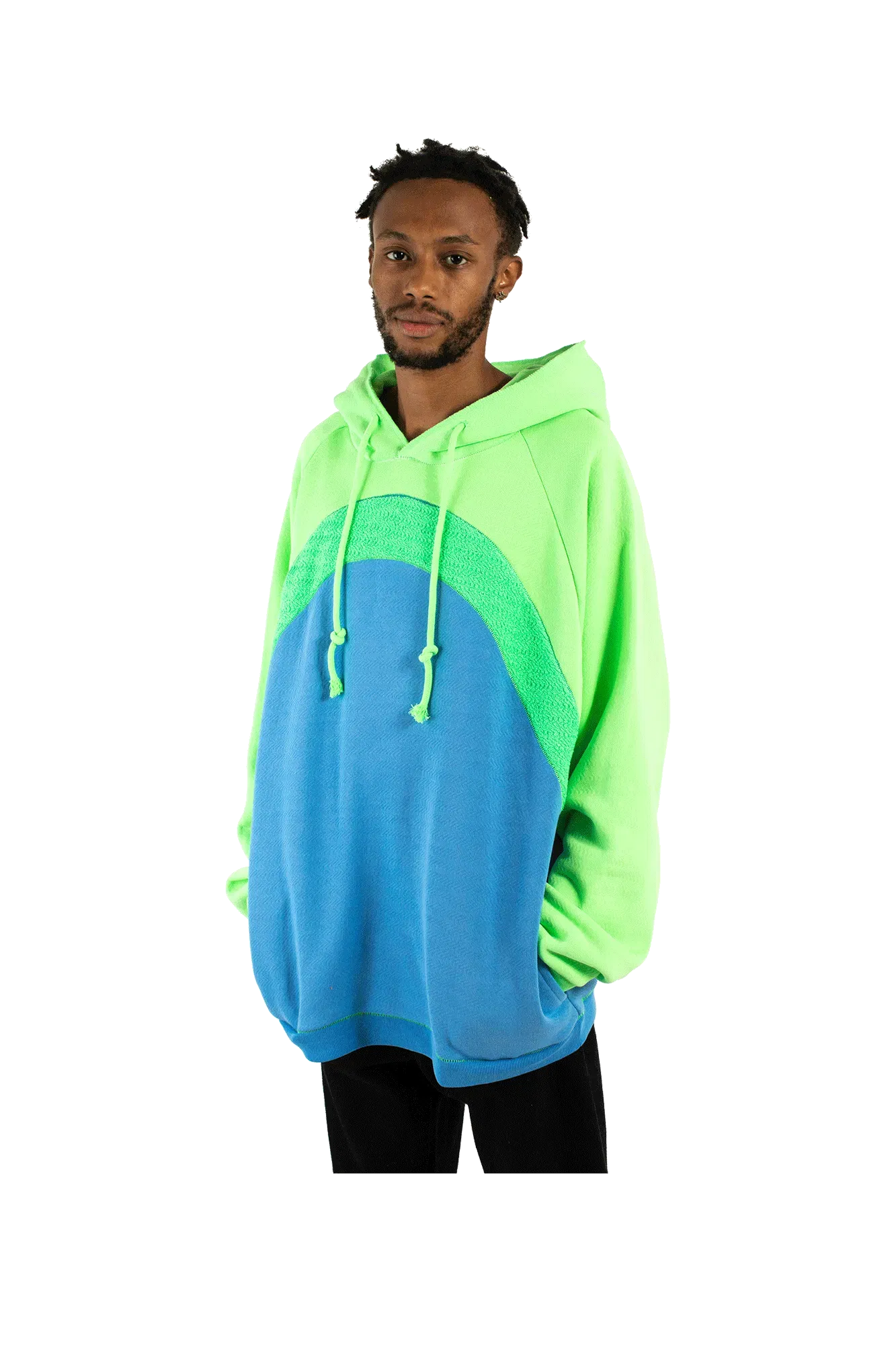 ERL Rainbow Hooded Knit Sweater