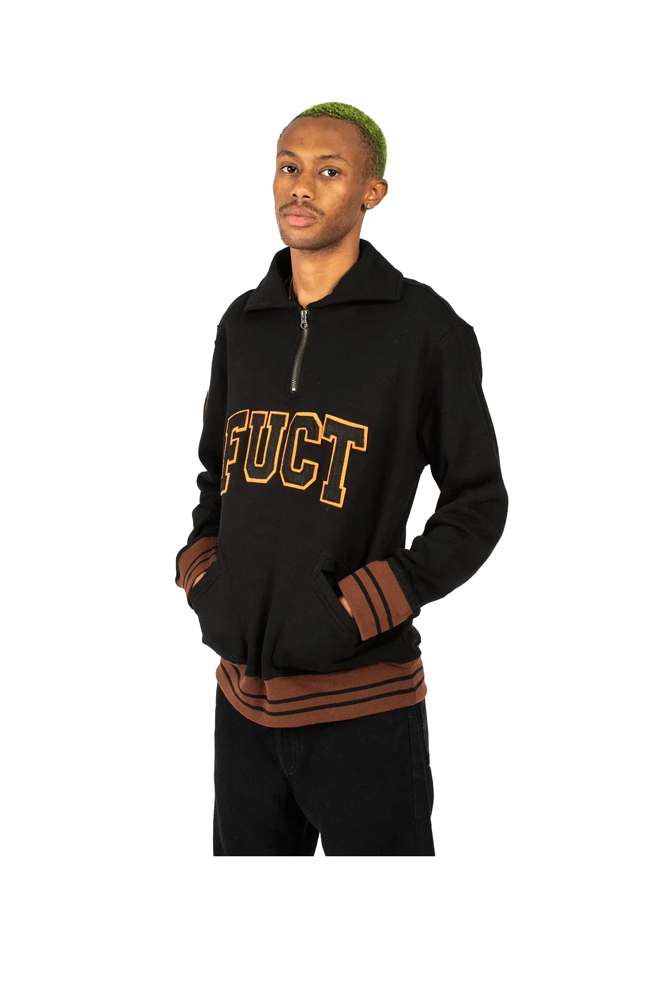 Fuct Academy Logo Quarter Zip Sweater