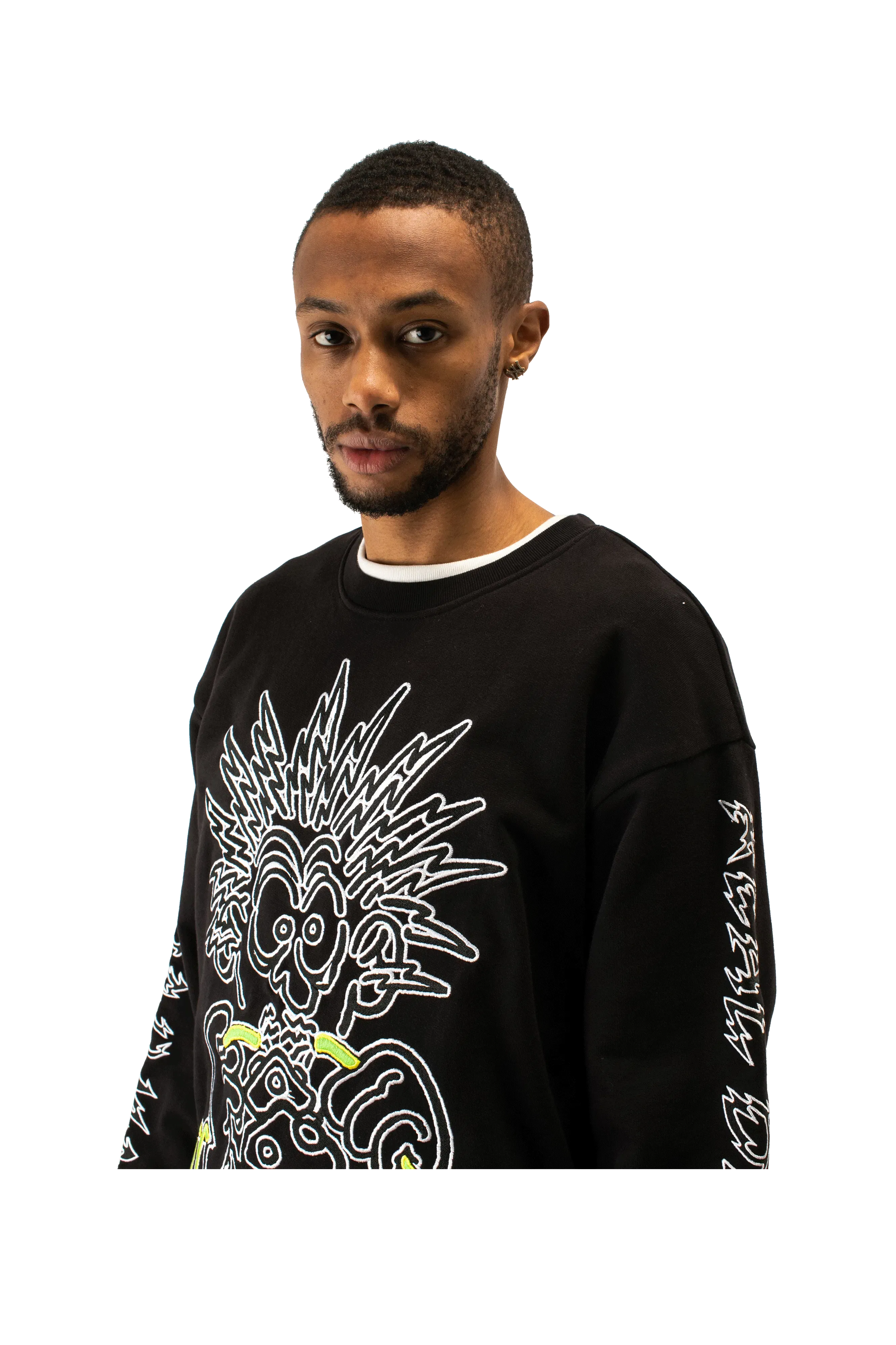 Real Bad Man Electrified Crewneck Fleece Sweatshirt