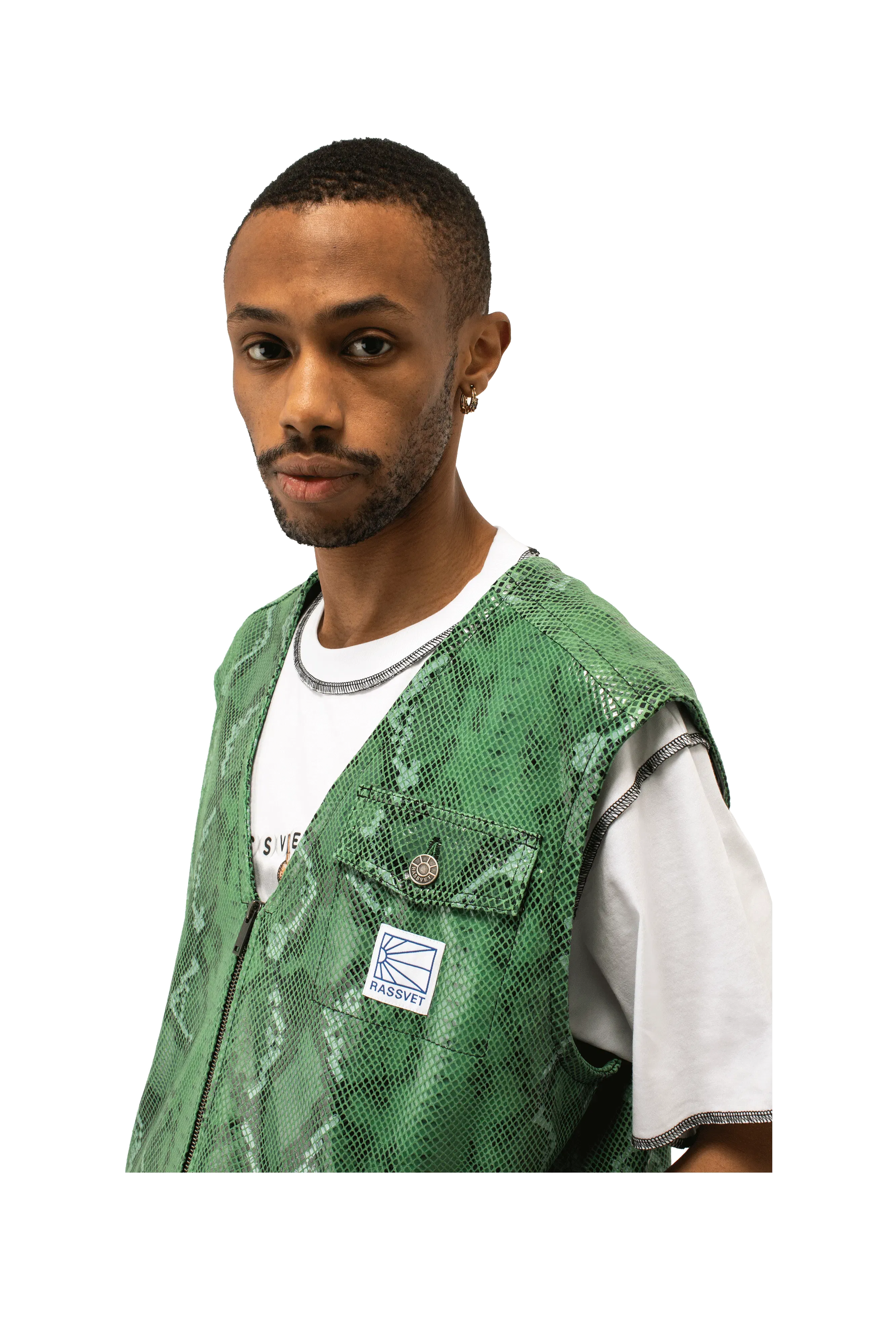 RASSVET Leather Snake vest