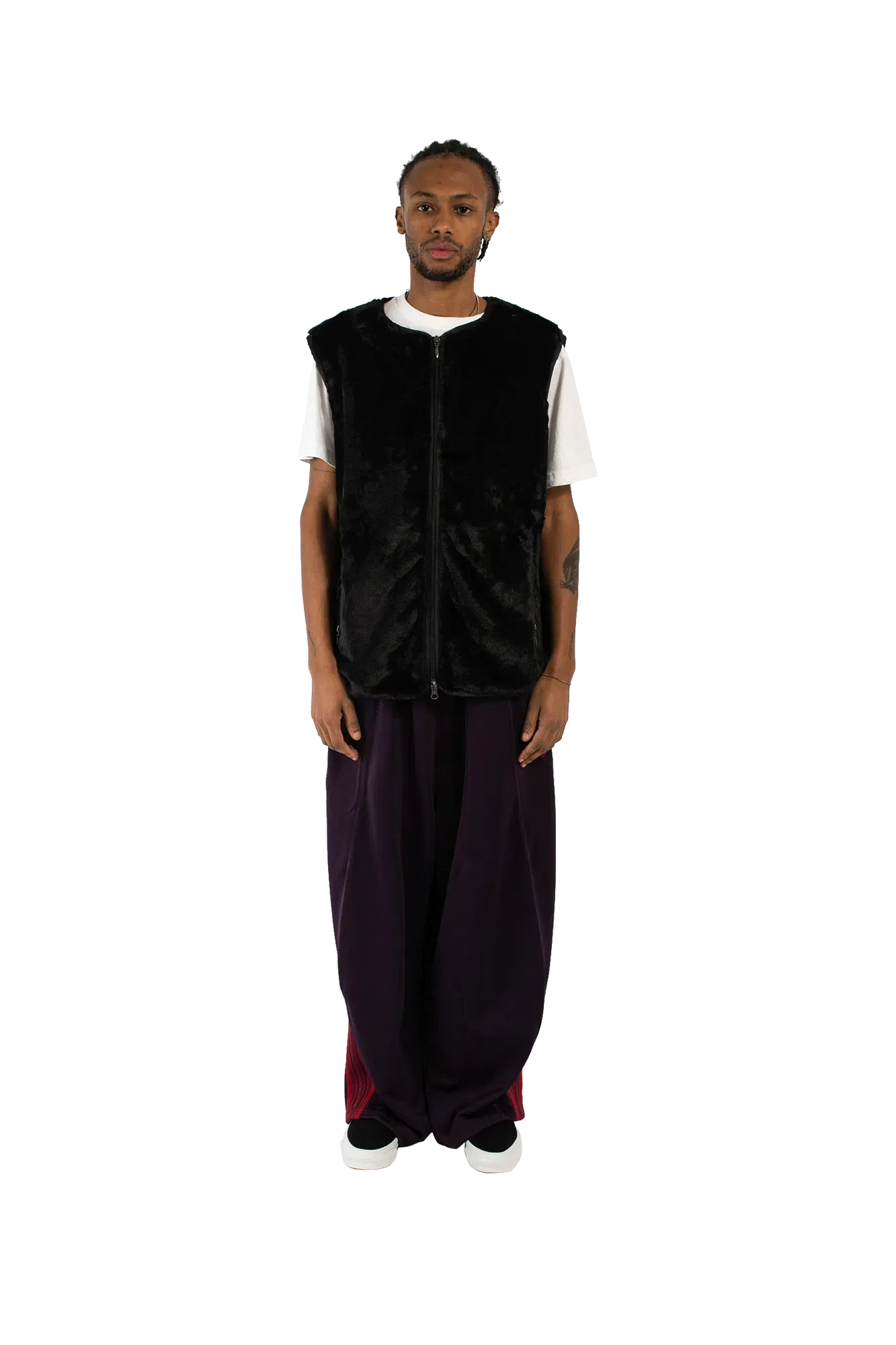 Needles Micro Fur W.U. Piping Vest