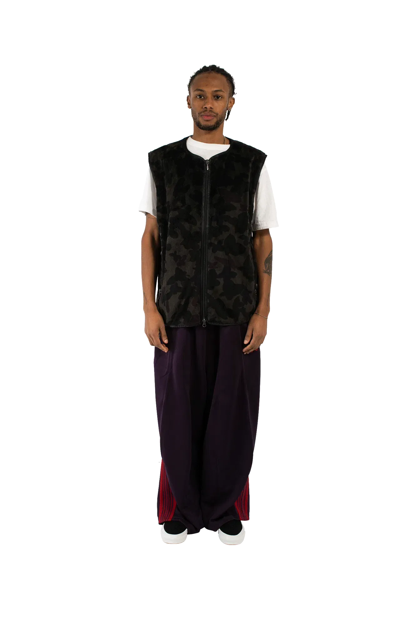 Needles Papillon Micro Fur W.U. Piping Vest