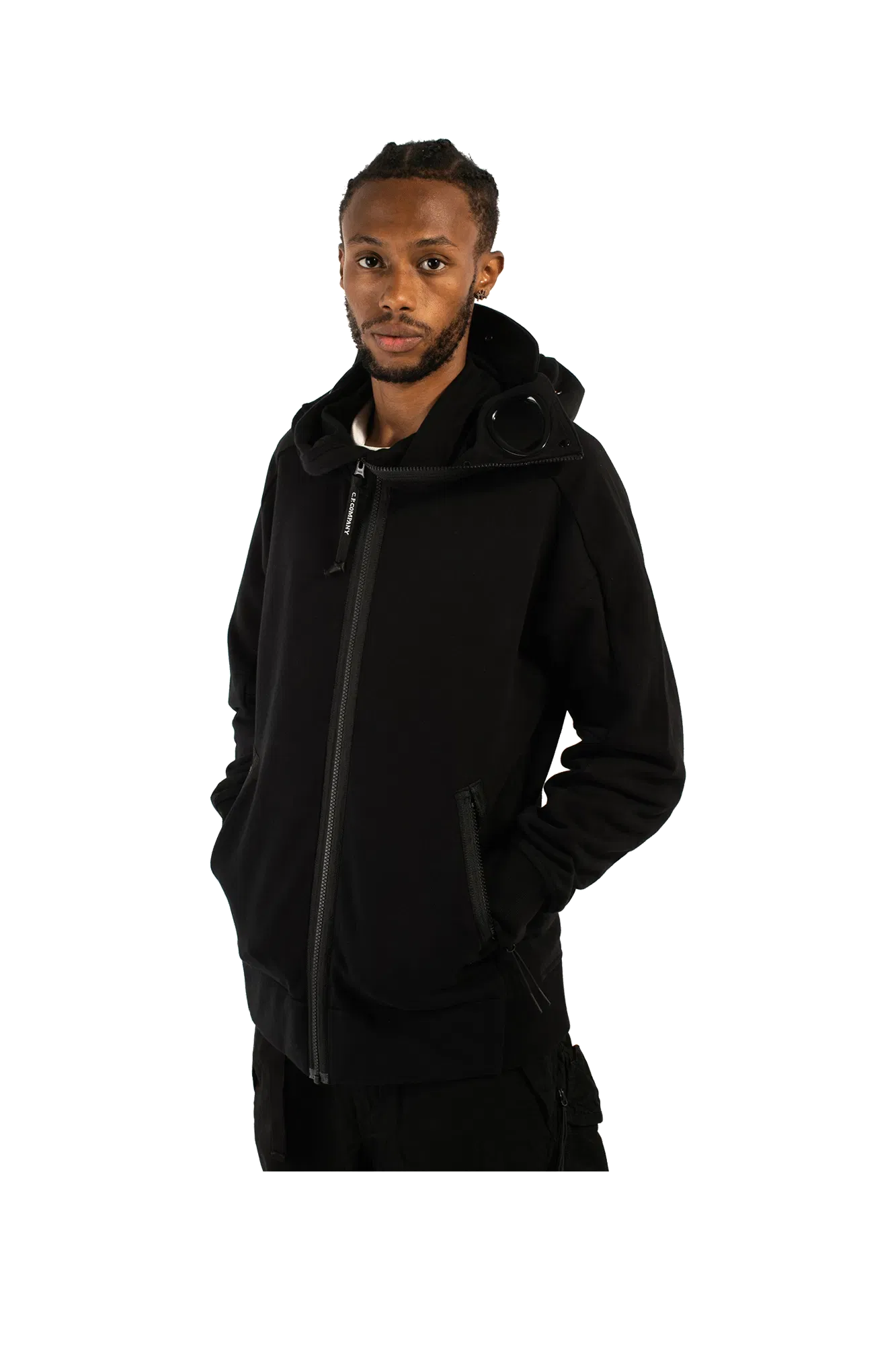 C.P. Company Diagonal Raised Explorer Goggle Hooded Sweatshirt