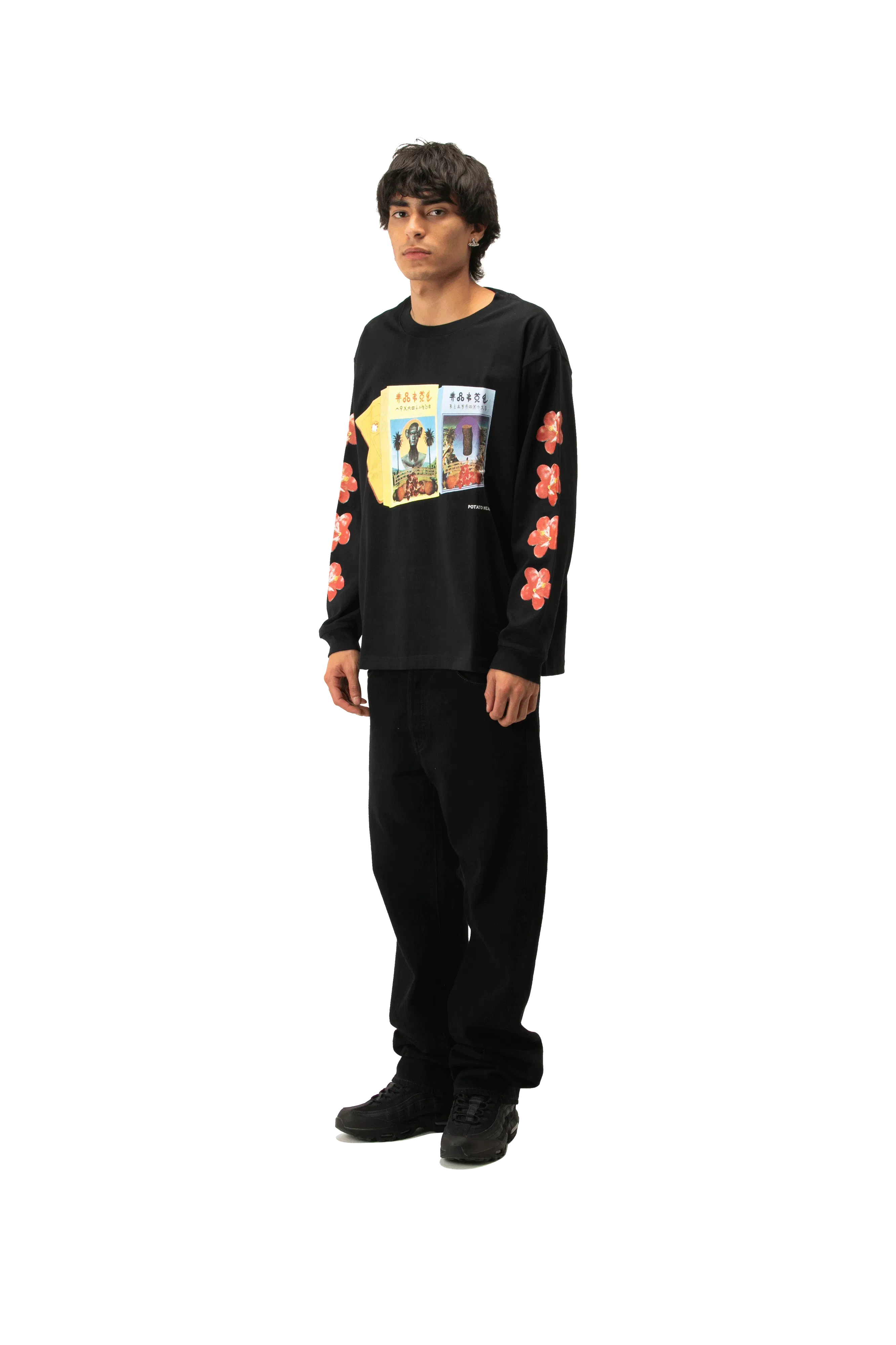 Potato Head Cassette Tape Long Sleeve Printed T-Shirt