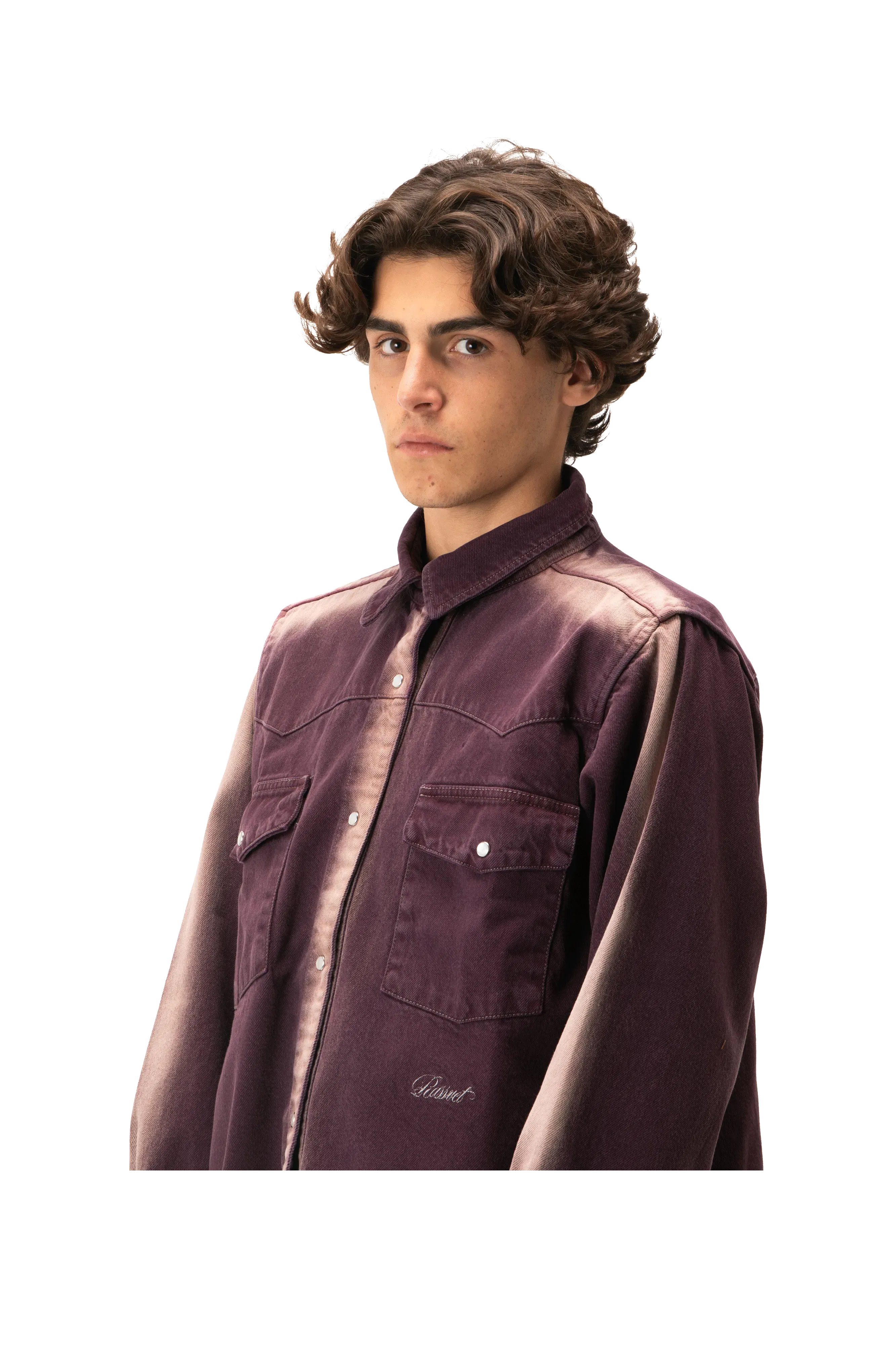 RASSVET Shadow Wash Loose Fit Denim Shirt Woven