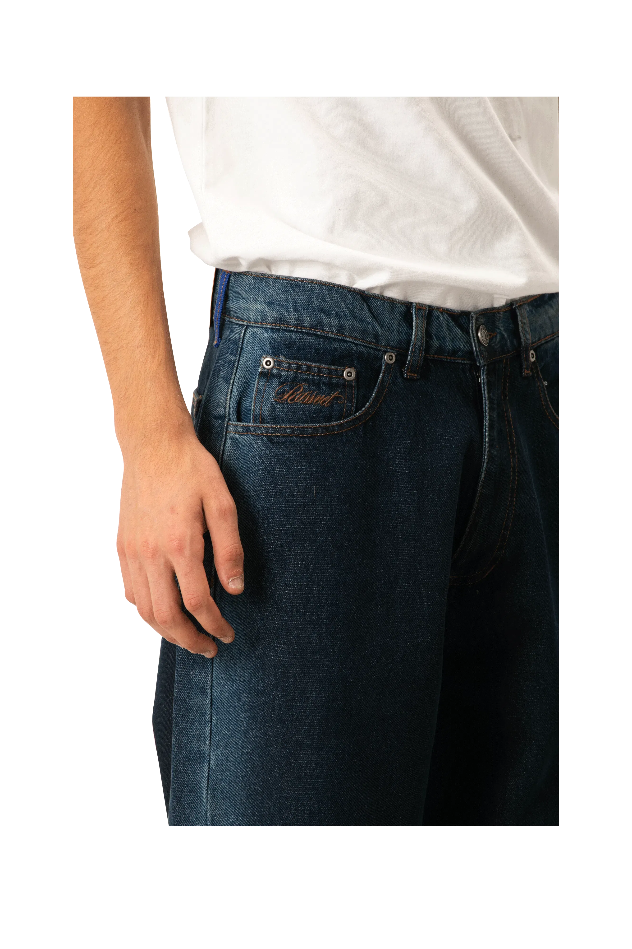 RASSVET Shadow Wash Baggy Denim Pant Woven
