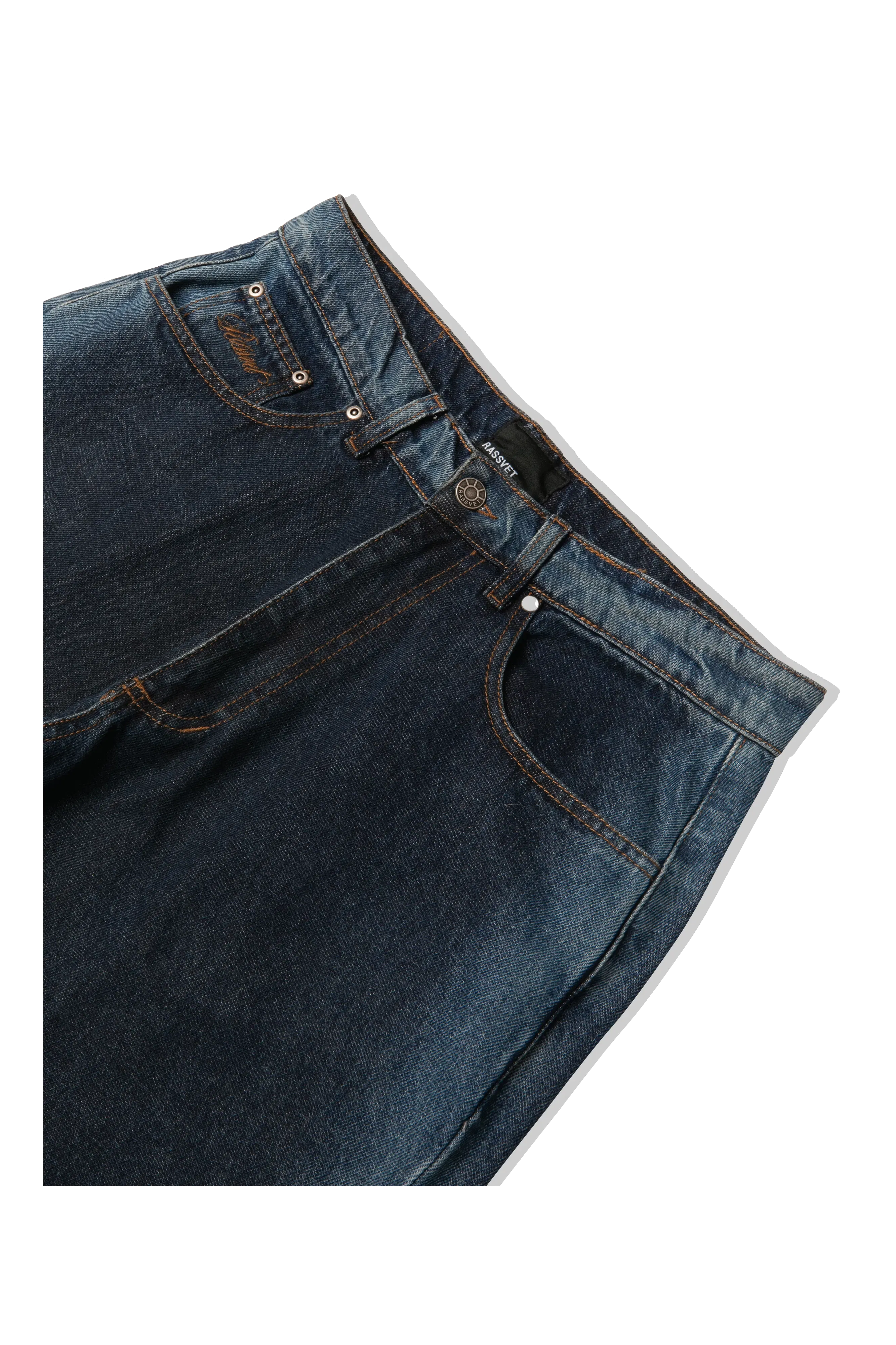 RASSVET Shadow Wash Baggy Denim Pant Woven