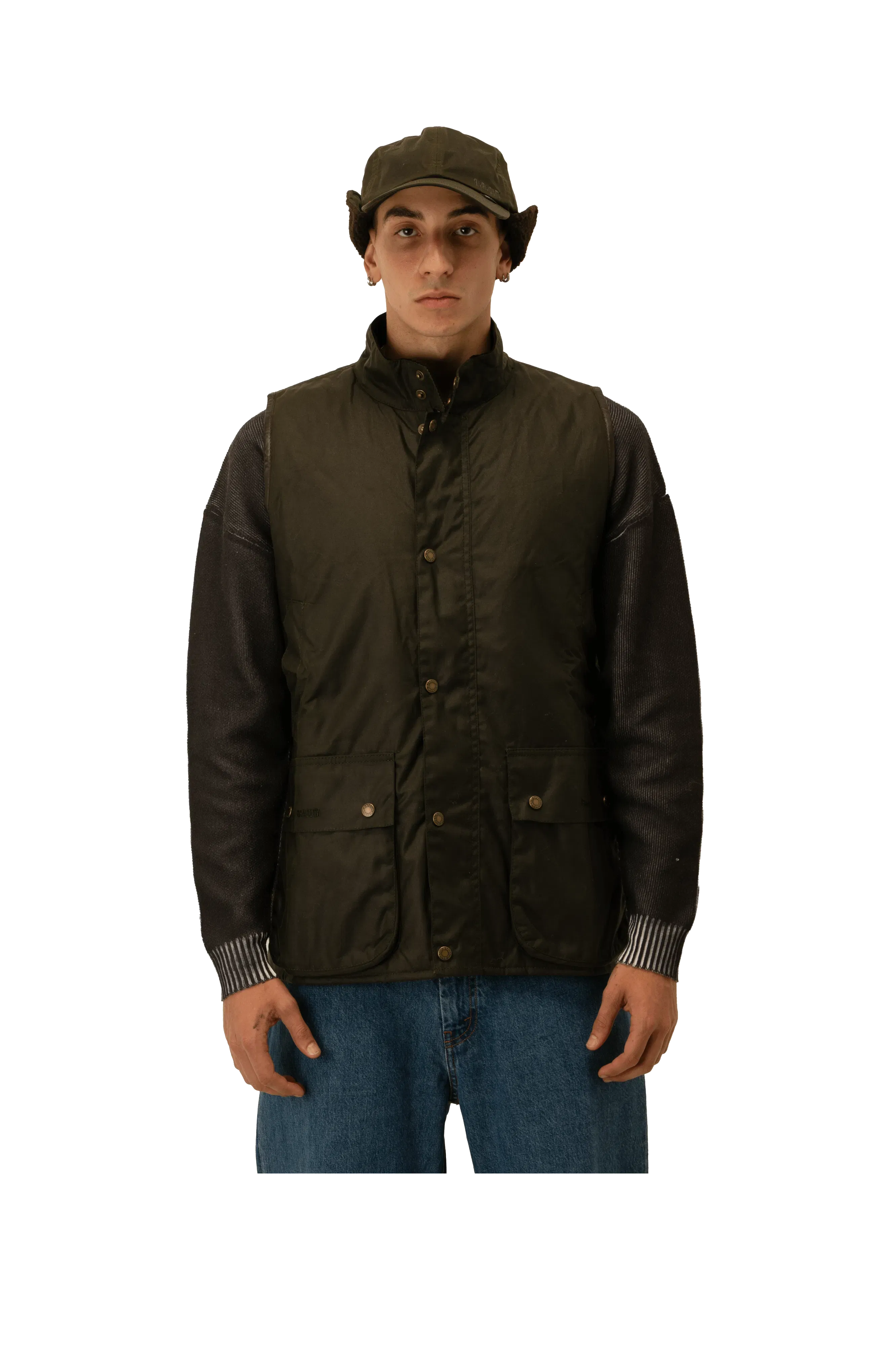 Barbour Wax Gilet x Baracuta