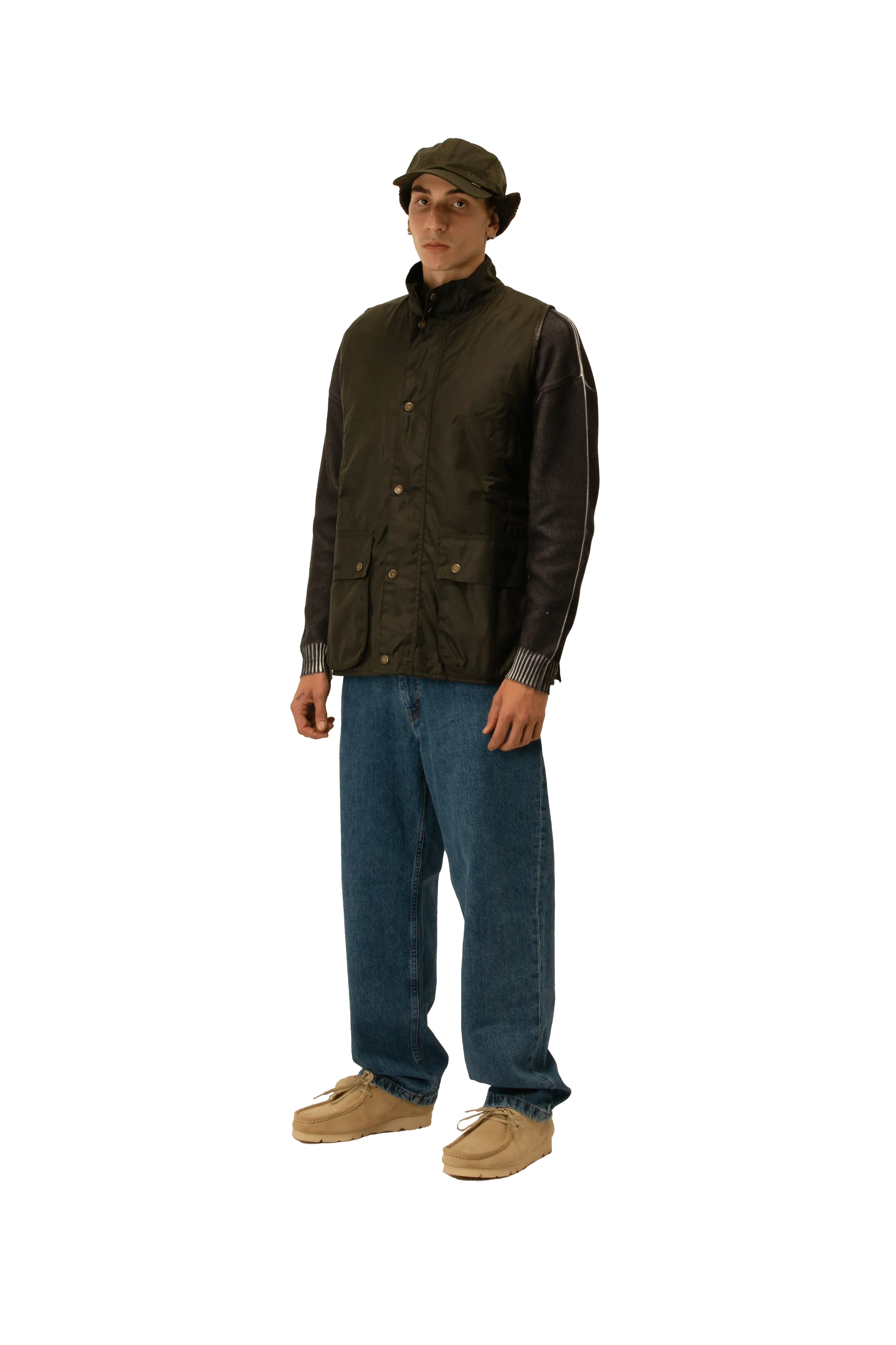 Barbour Wax Gilet x Baracuta