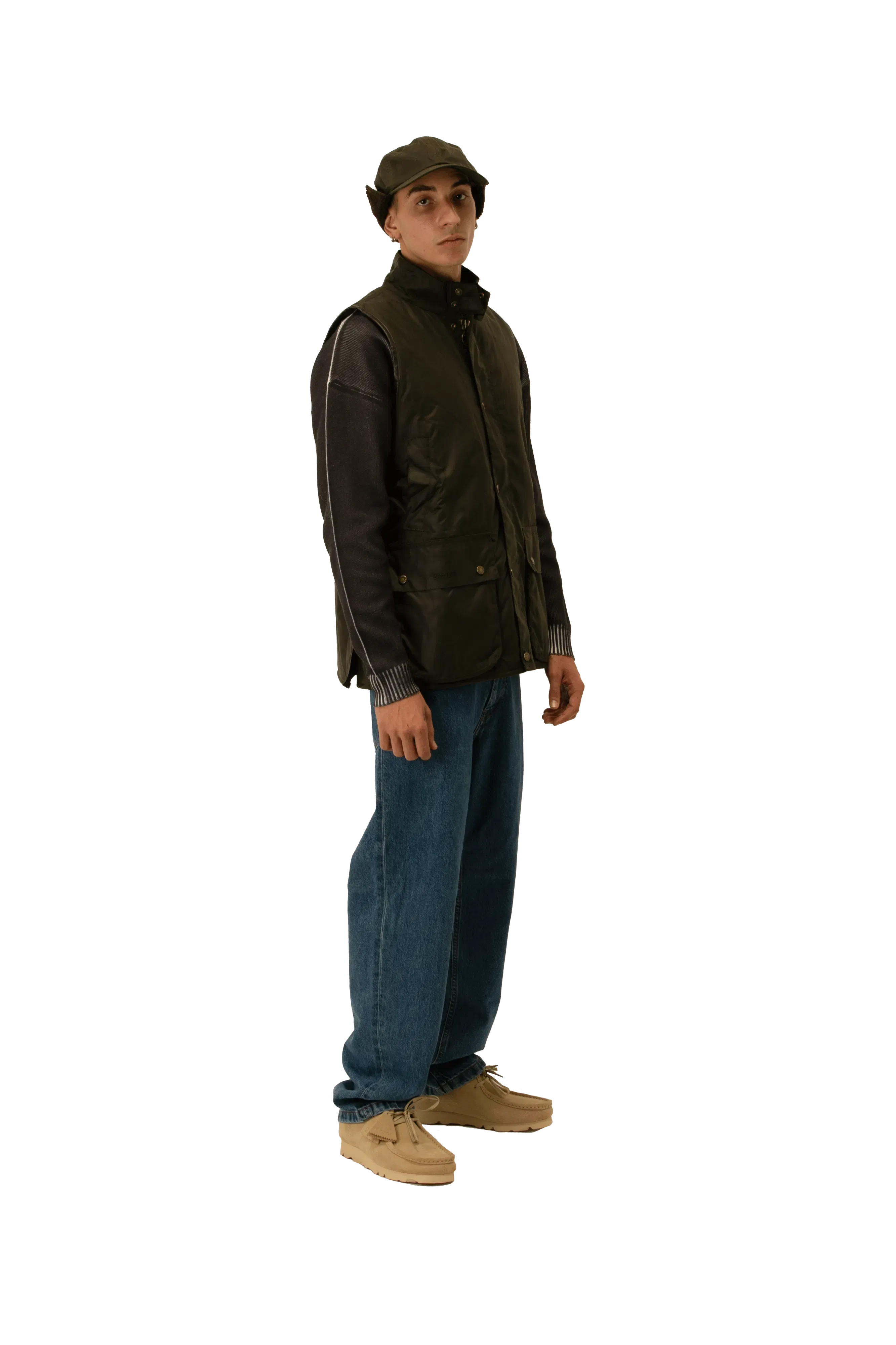 Barbour Wax Gilet x Baracuta