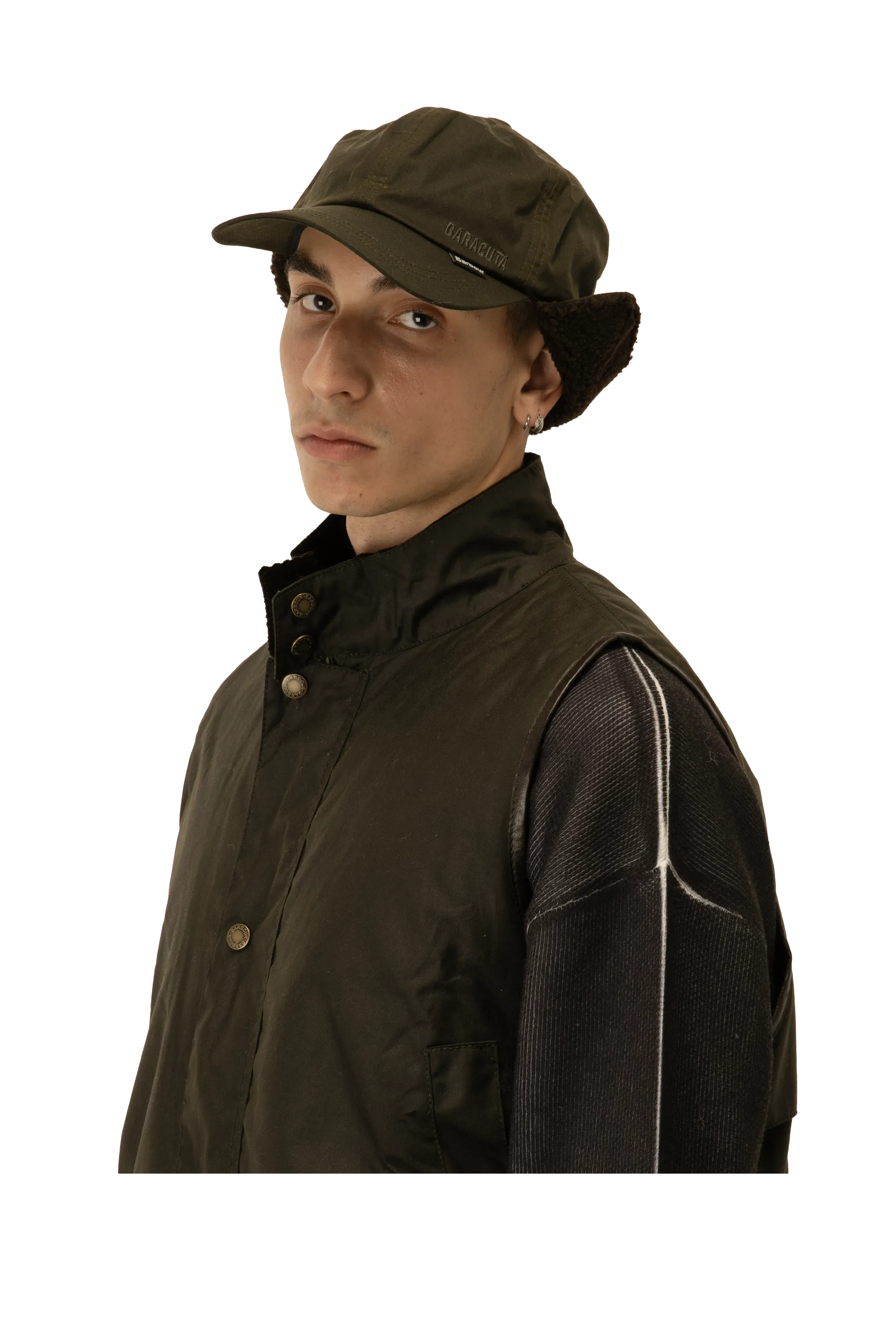 Barbour Wax Gilet x Baracuta