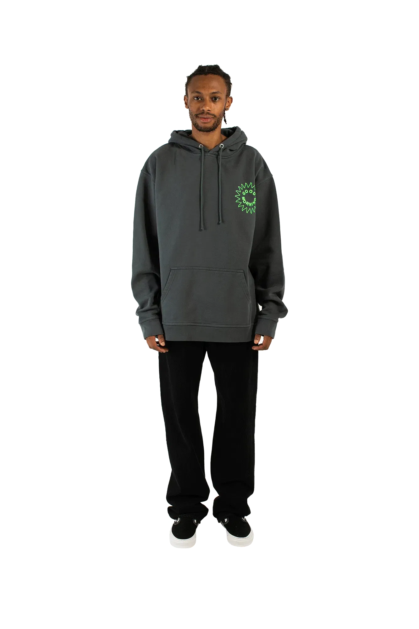 Good Morning Tapes Sun Logo Fleece Pullover Hood