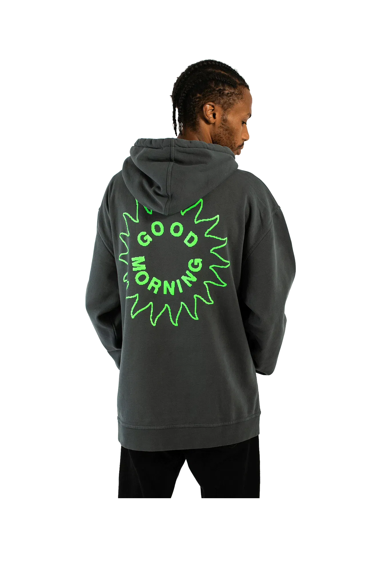 Good Morning Tapes Sun Logo Fleece Pullover Hood