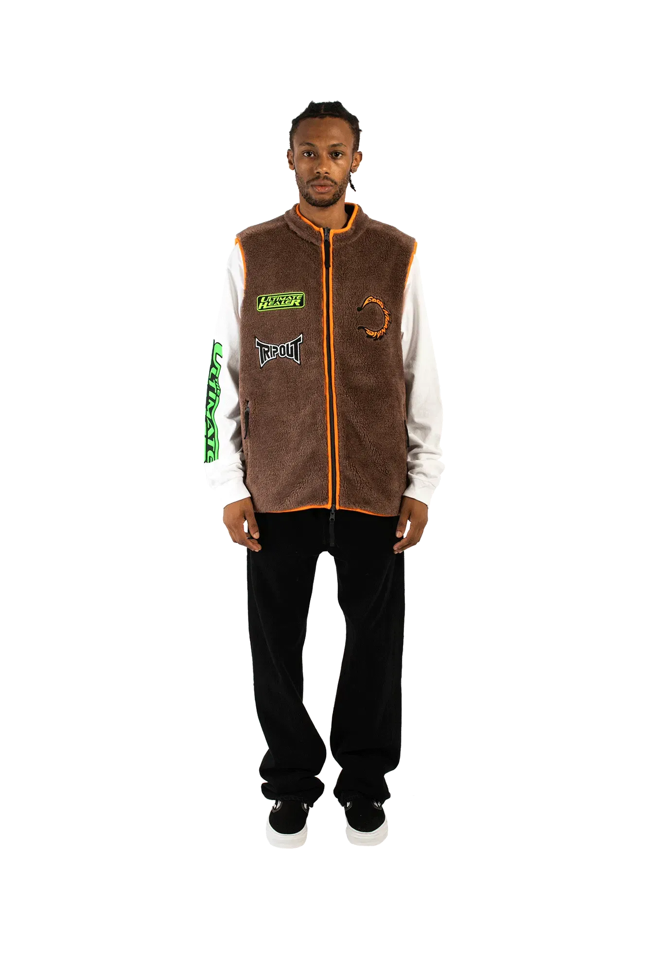 Good Morning Tapes Reversible Polar Fleece Zip Thru Vest