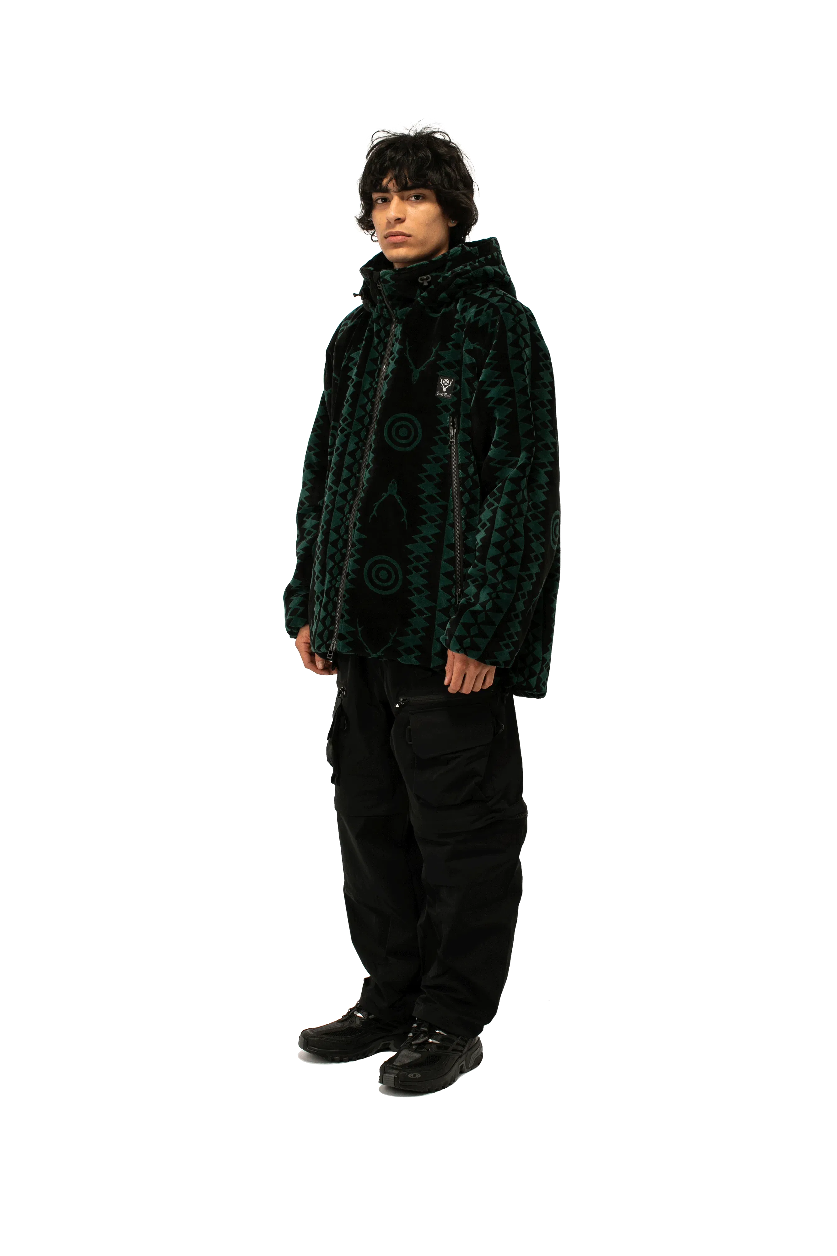 SOUTH2 WEST8 Skull & Target Weather Effect Jacket