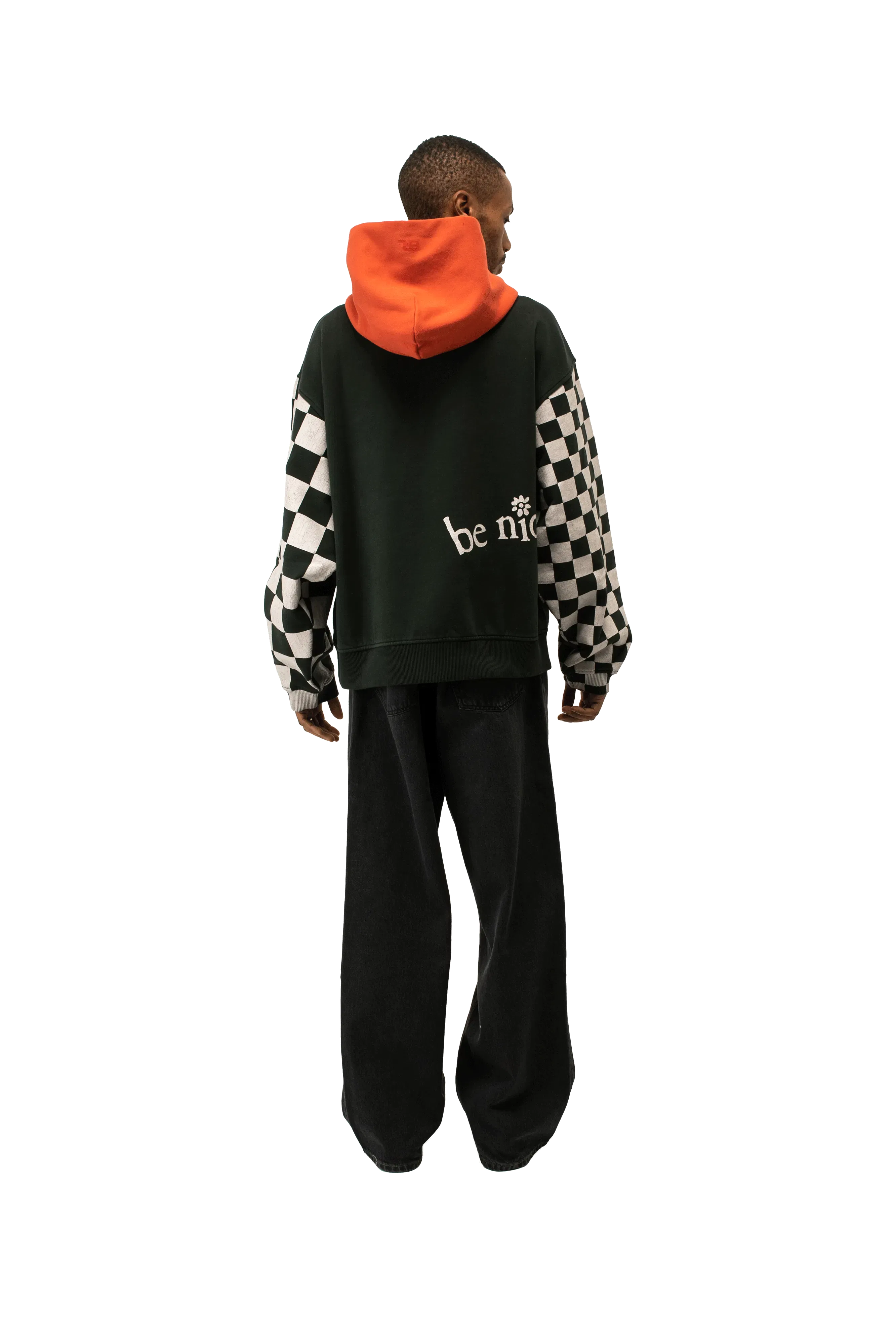 ERL Venice Checker Sleeve Hoodie Knit