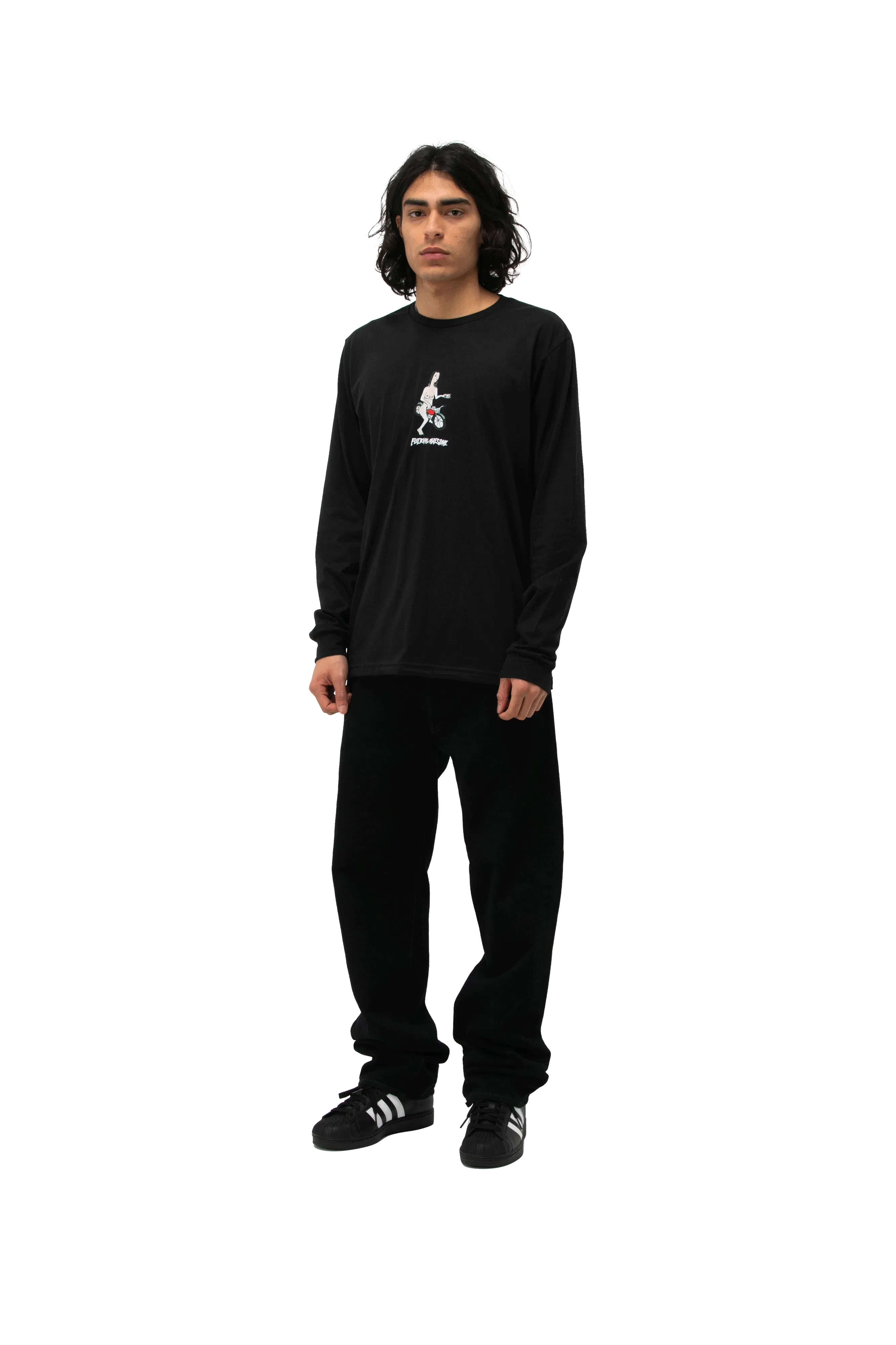 Fucking Awesome Bike Girl Longsleeve Tee