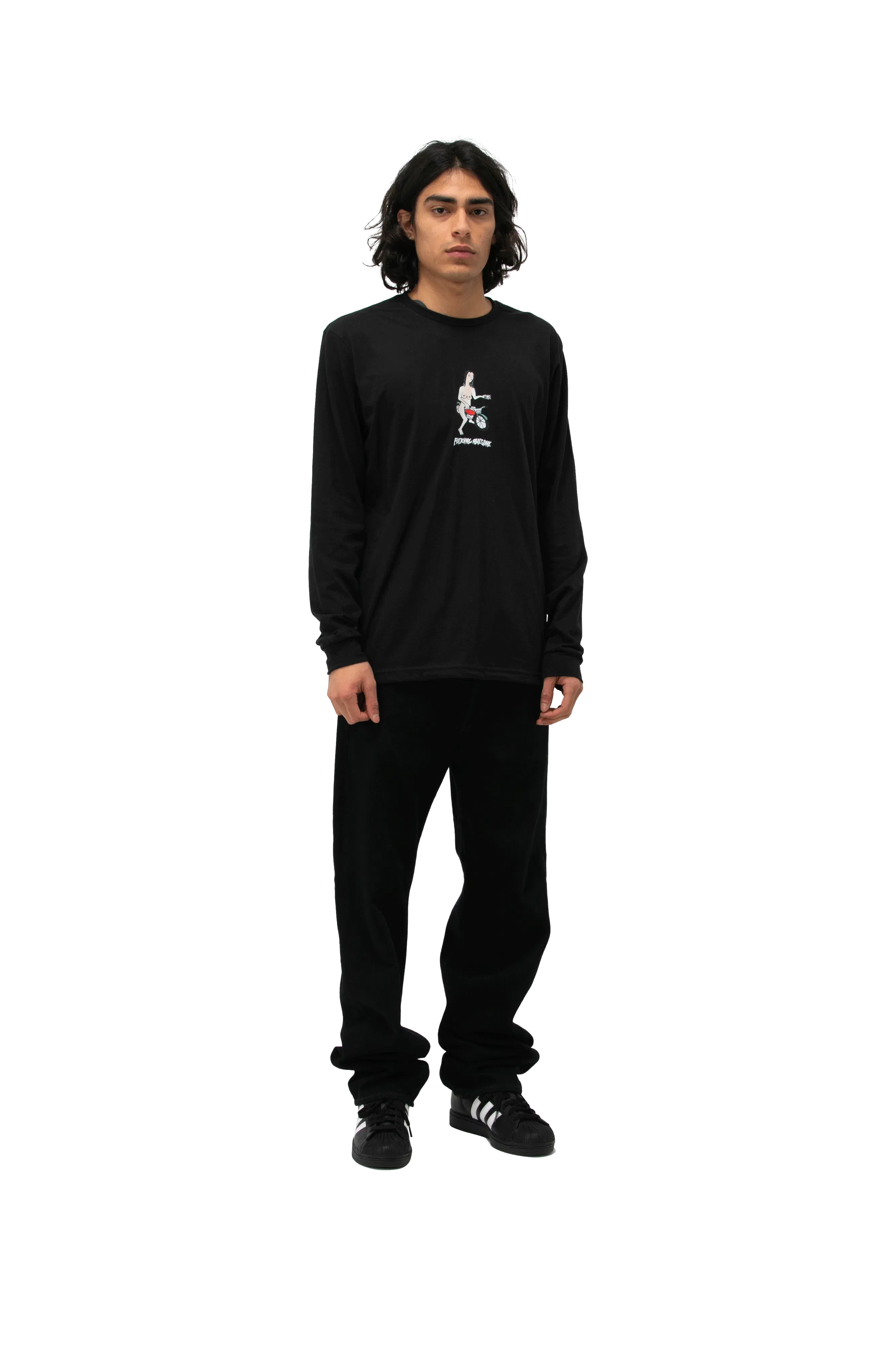Fucking Awesome Bike Girl Longsleeve Tee