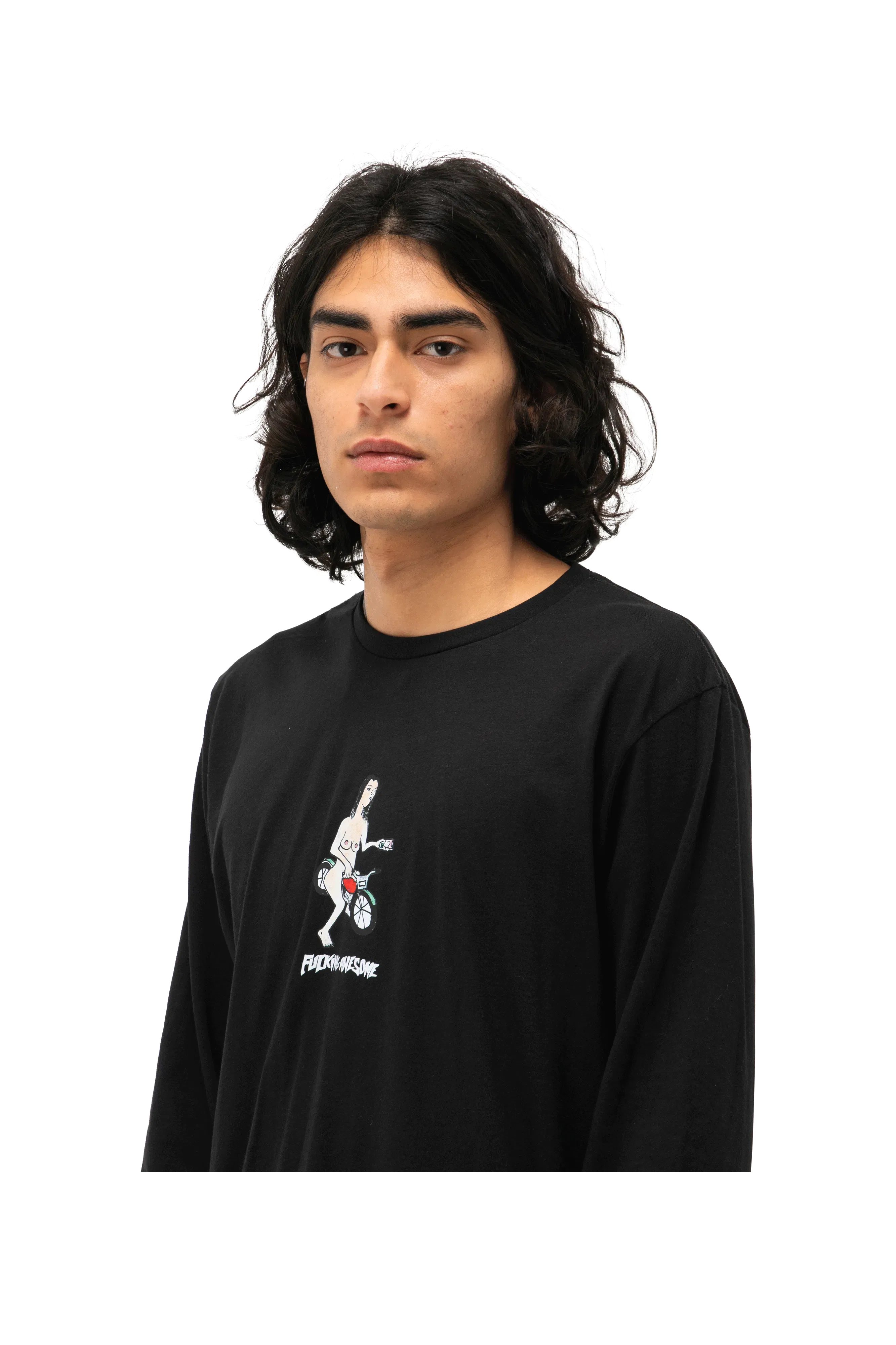 Fucking Awesome Bike Girl Longsleeve Tee