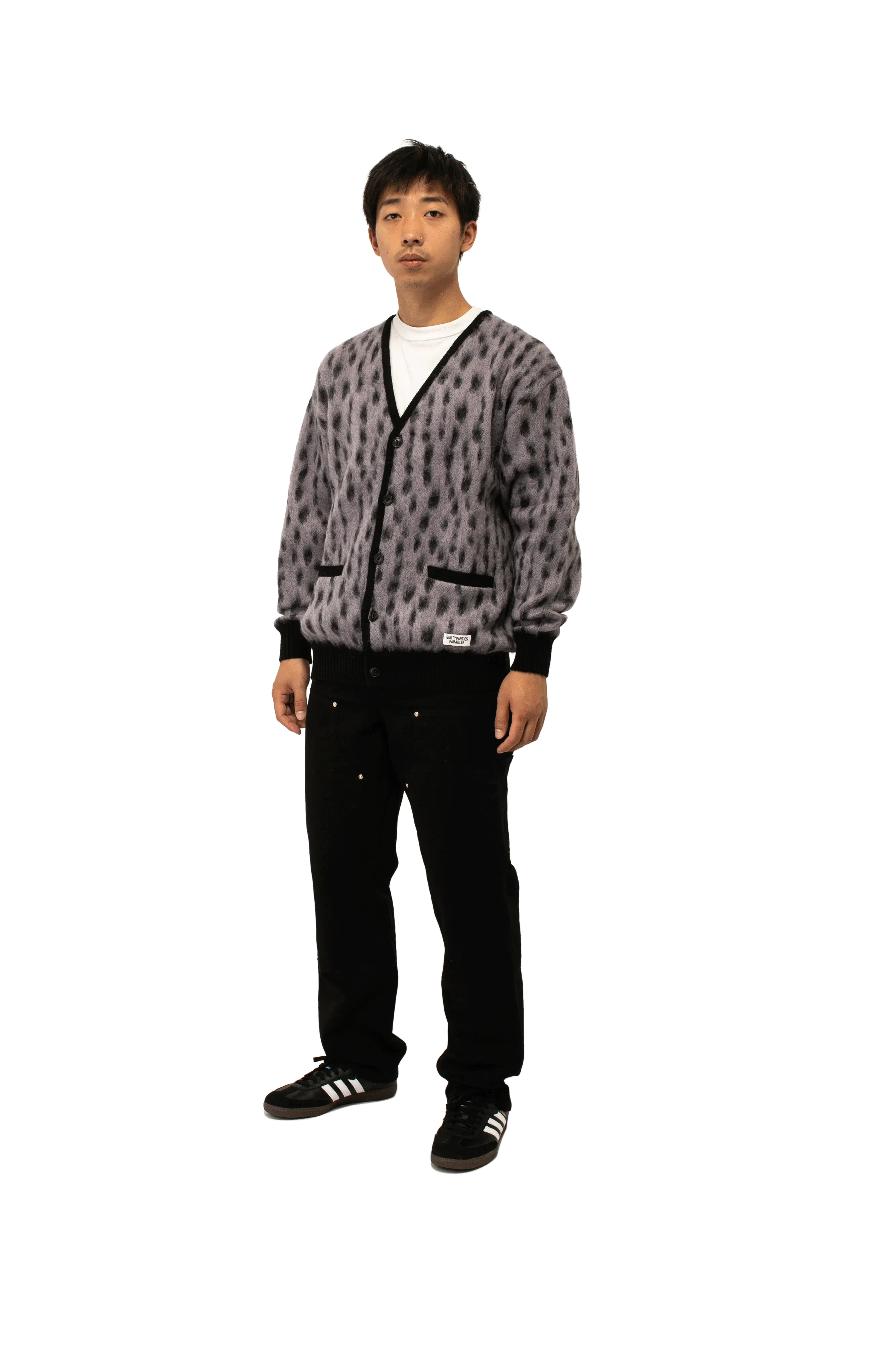 Wacko Maria Leopard Mohair Cardigan