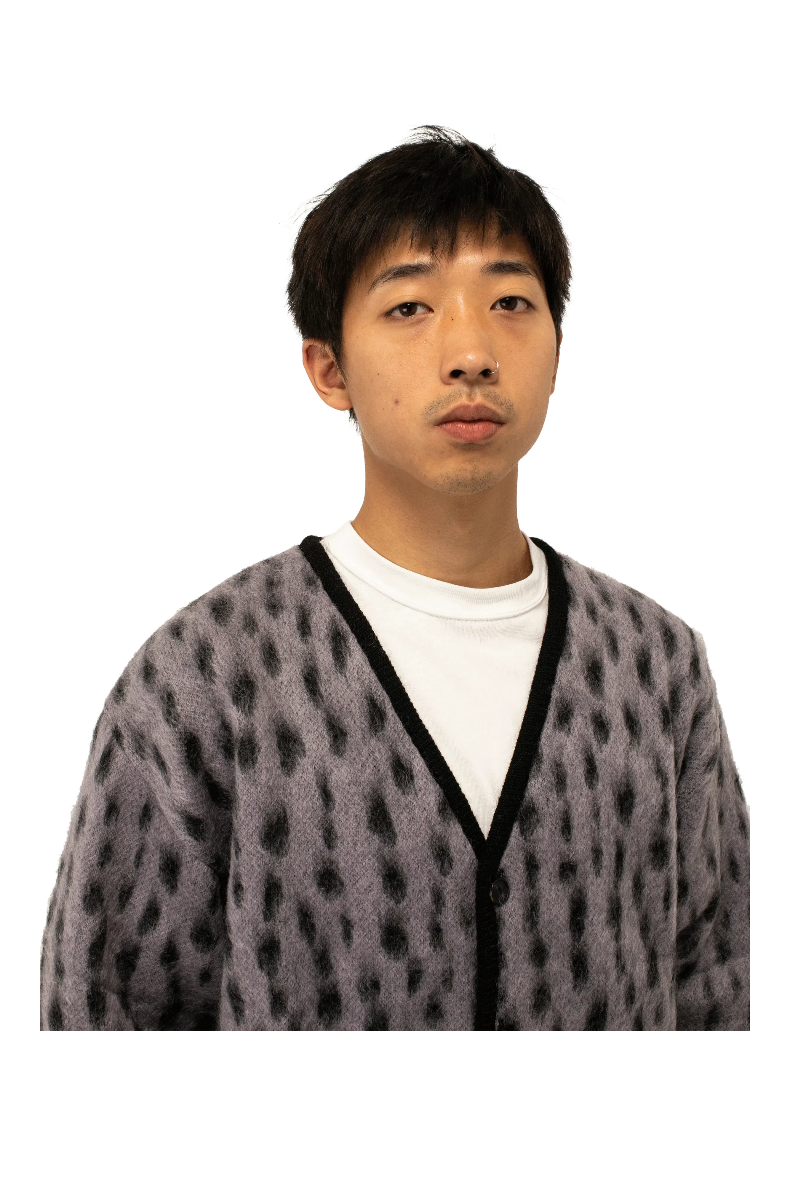 Wacko Maria Leopard Mohair Cardigan