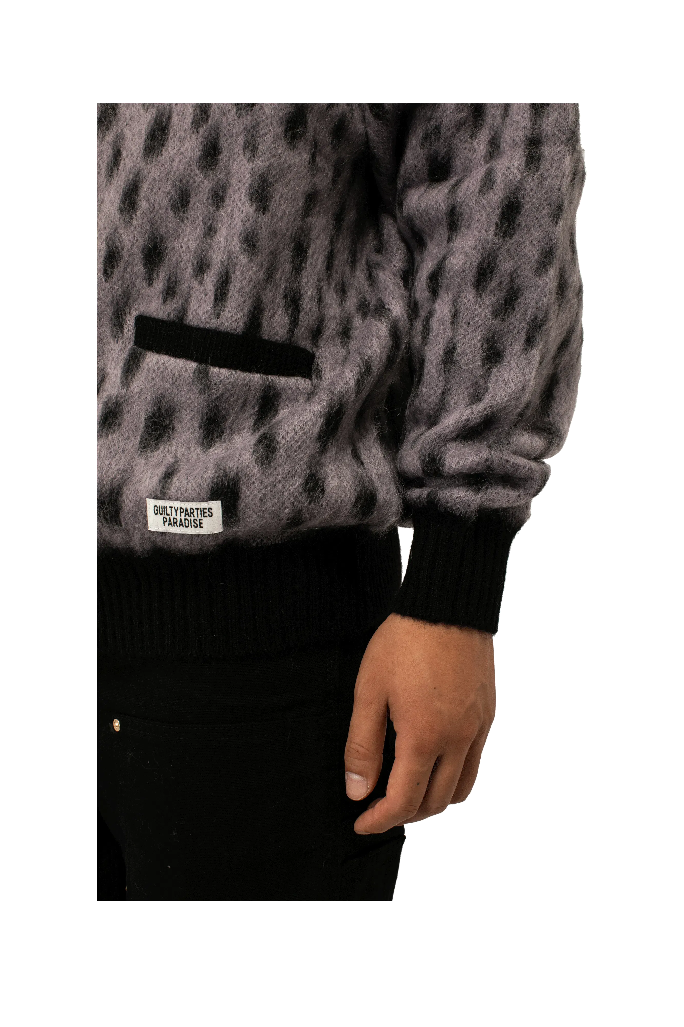 Wacko Maria Leopard Mohair Cardigan
