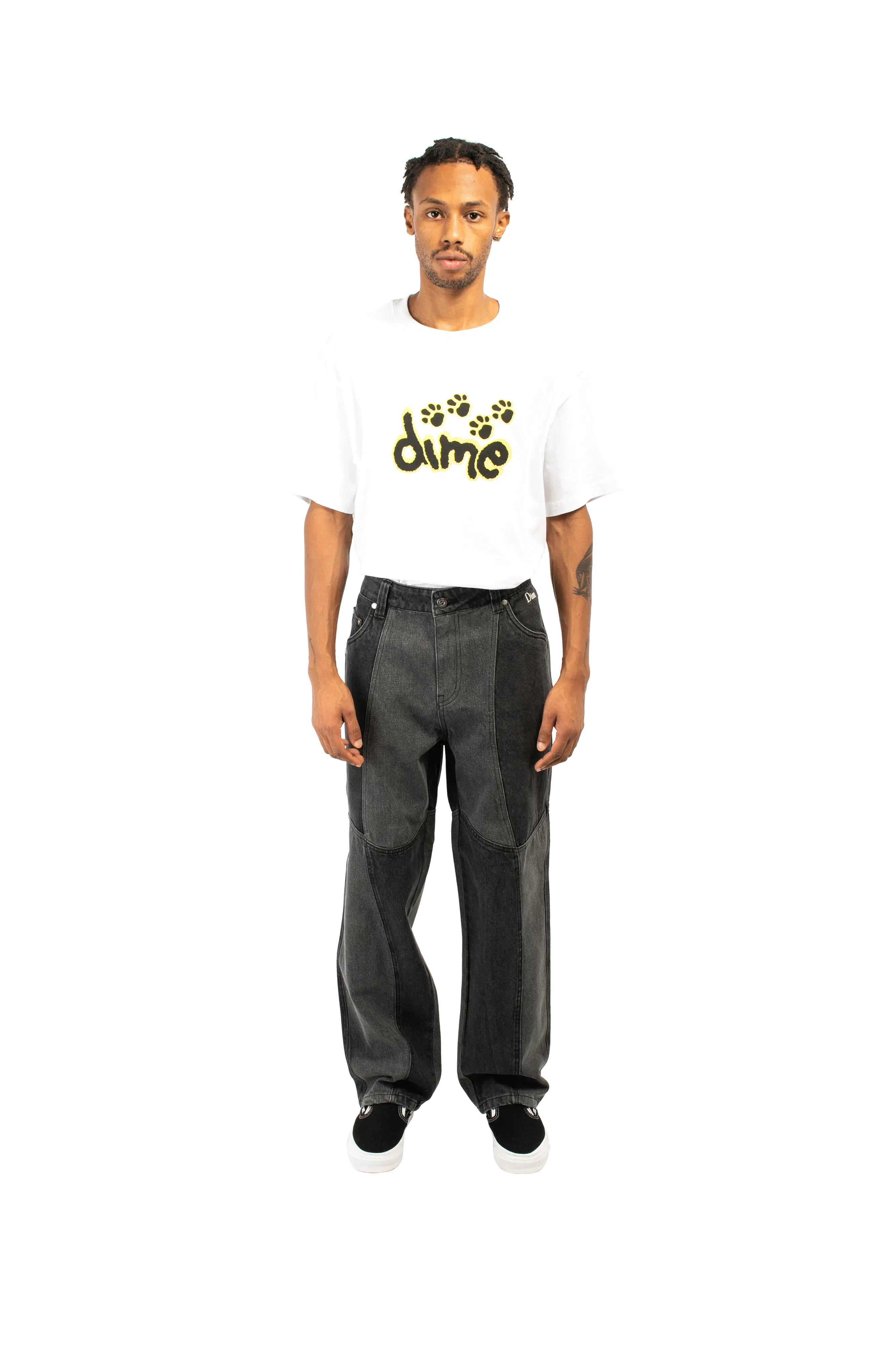 Dime Blocked Relaxed Denim Pants