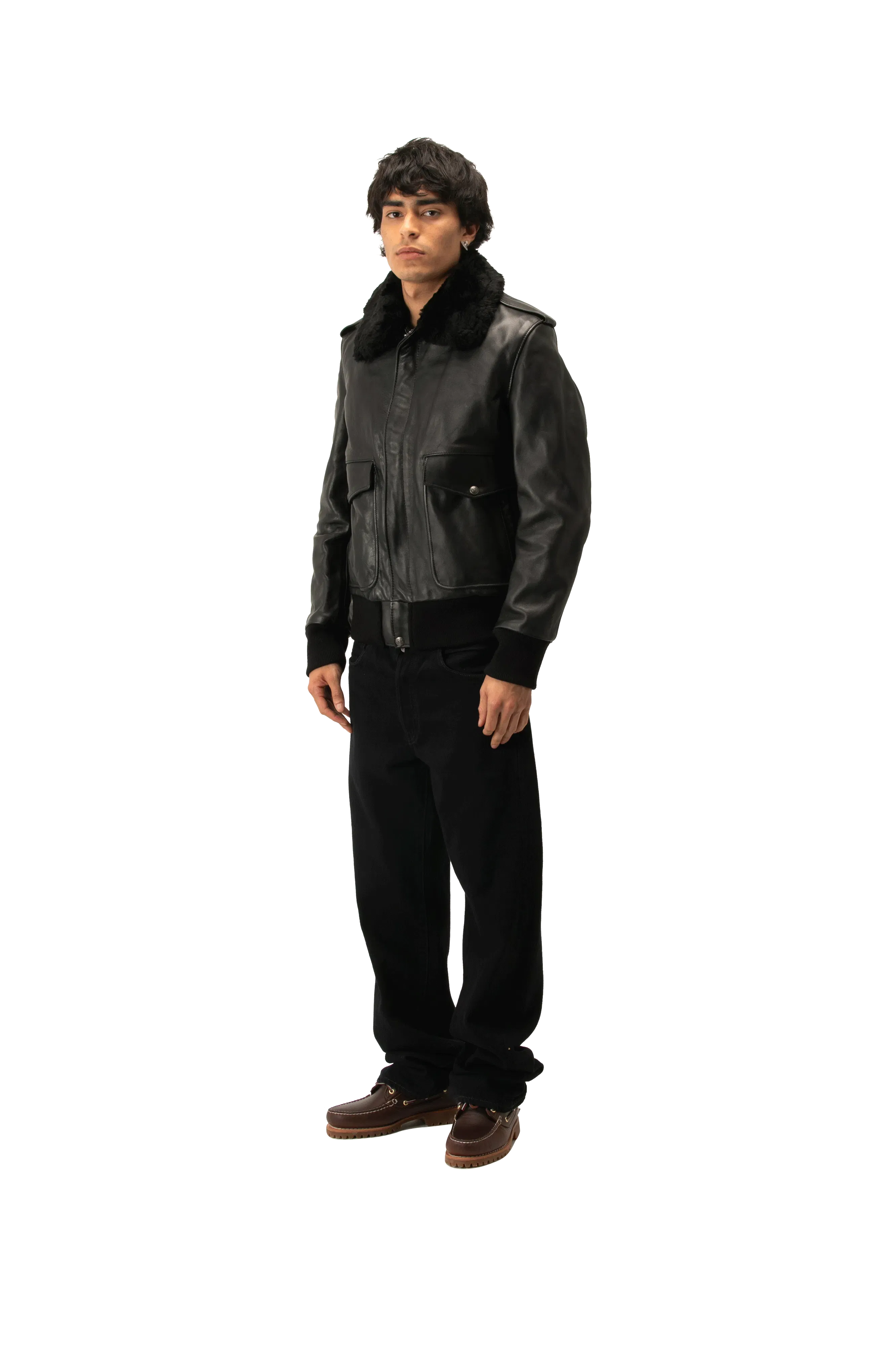 Schott N.Y.C. A-2 Naked Cowhide Leather Flight Jacket