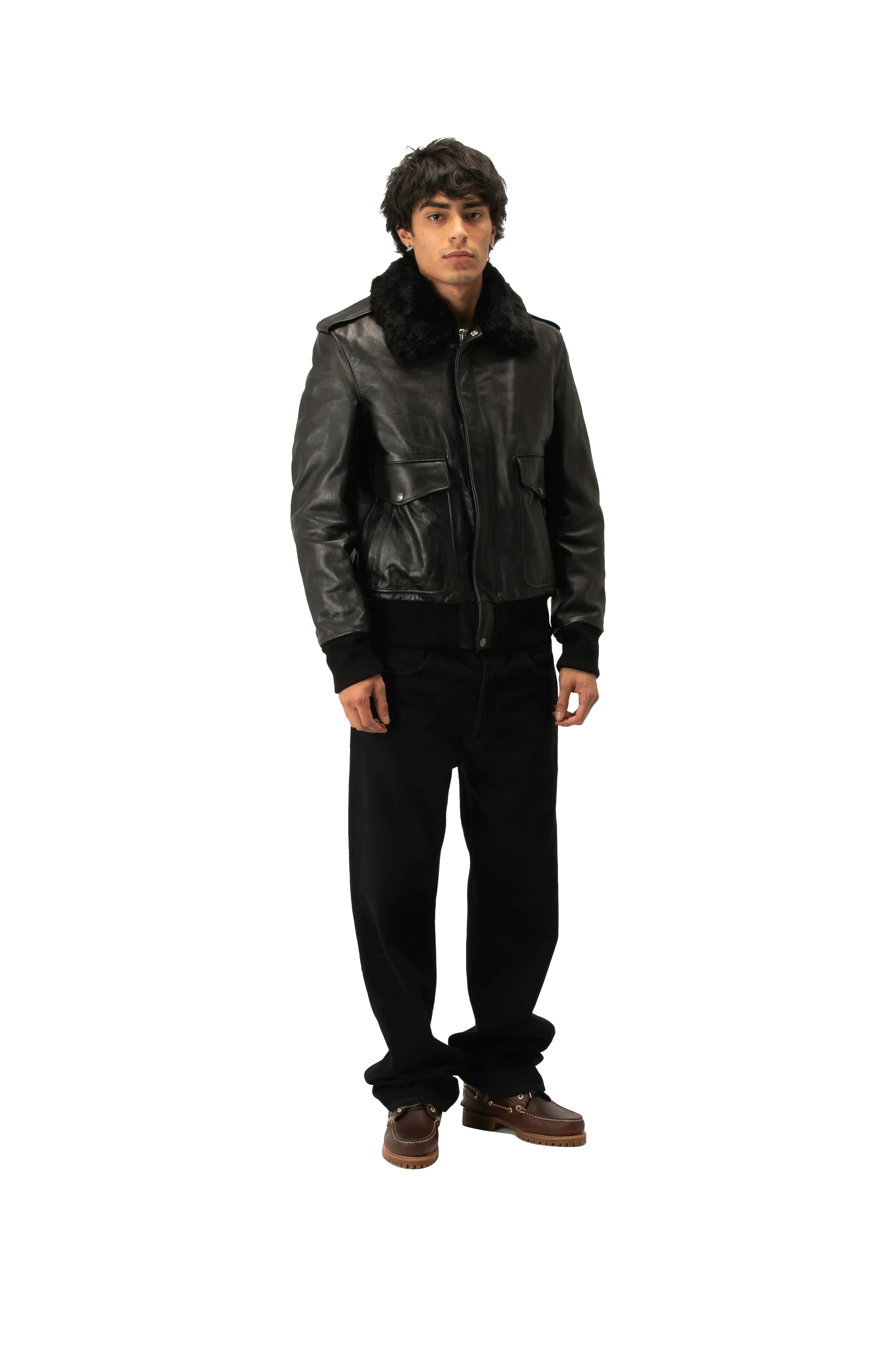 Schott N.Y.C. A-2 Naked Cowhide Leather Flight Jacket