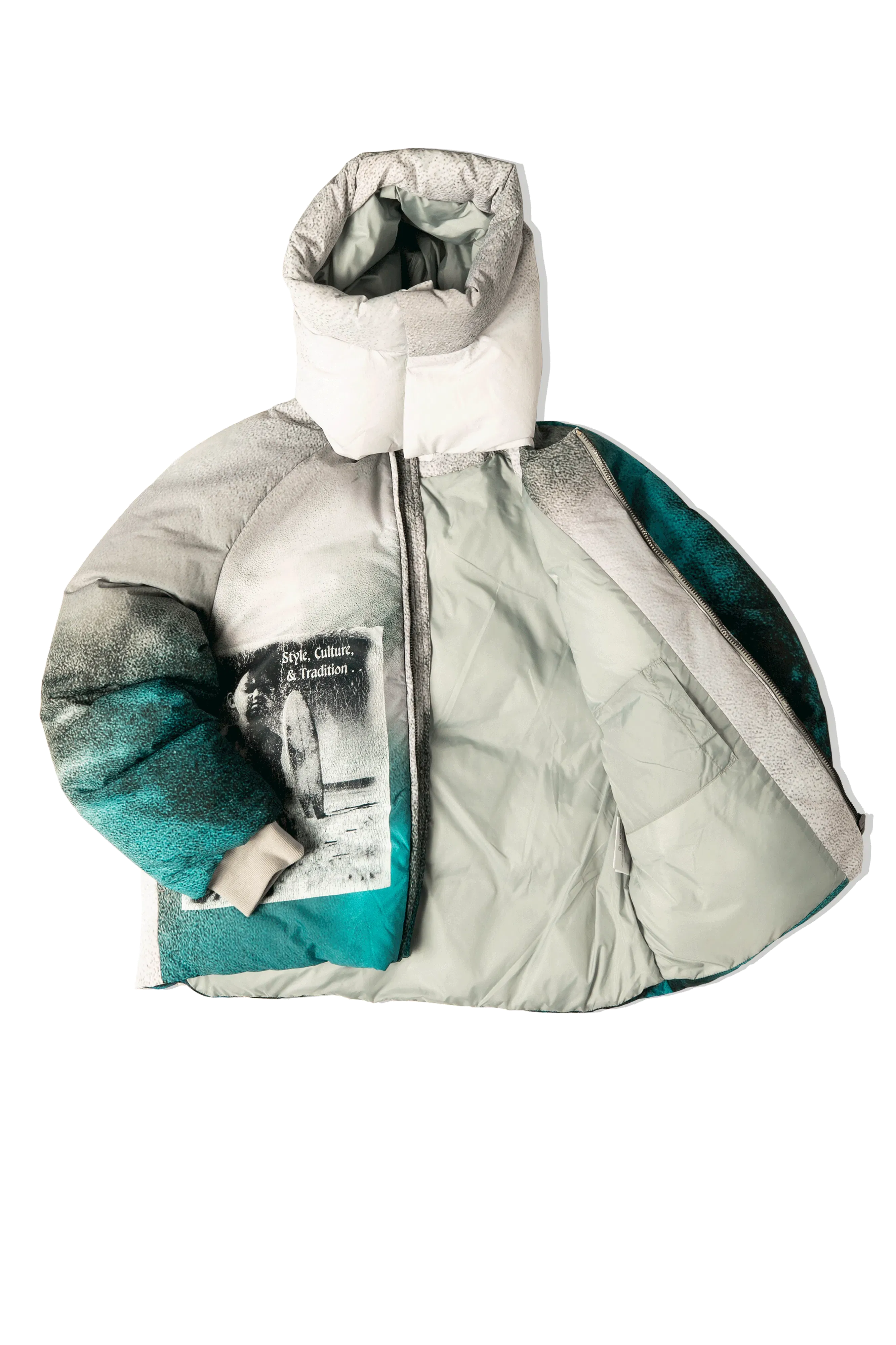 ERL Hooded Puffer Jacket Woven